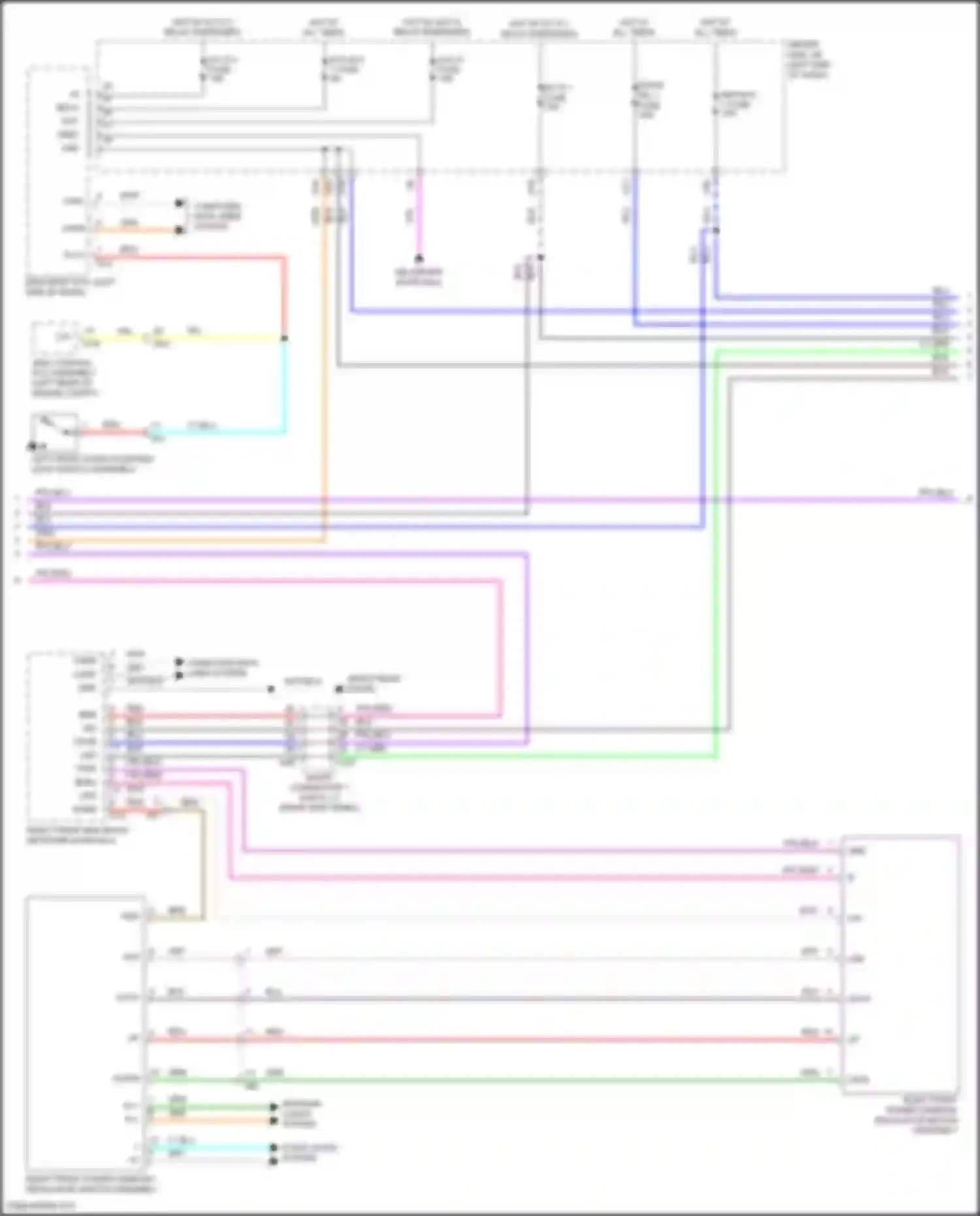 LS Lexus V facelift (2021-2024): Power windows circuit (2 of 3)