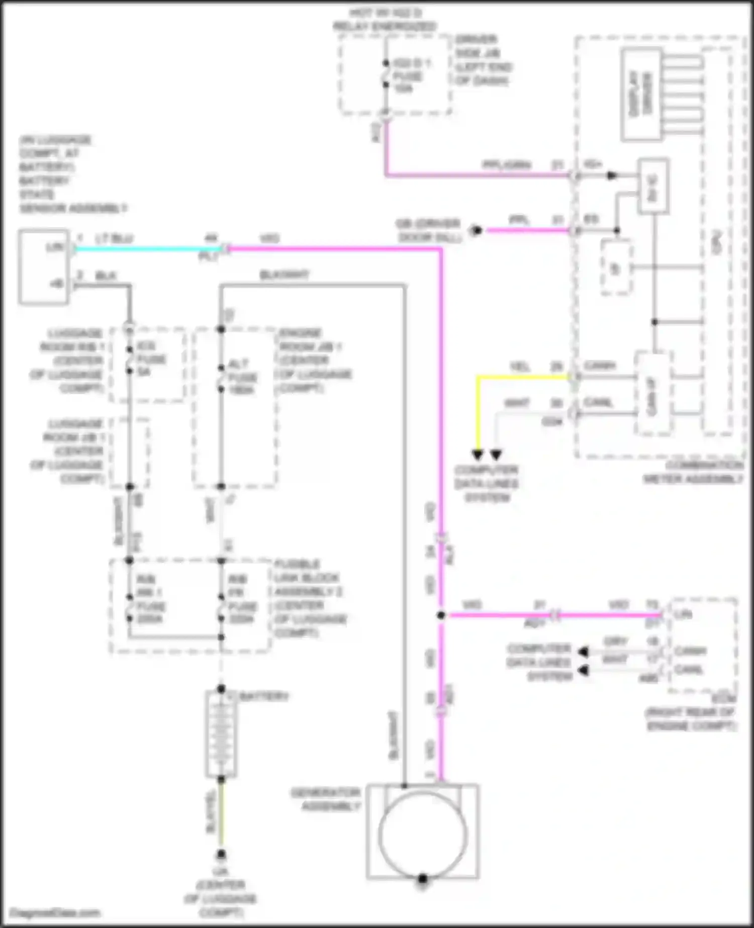LS Lexus V facelift (2021-2024): Charging circuit