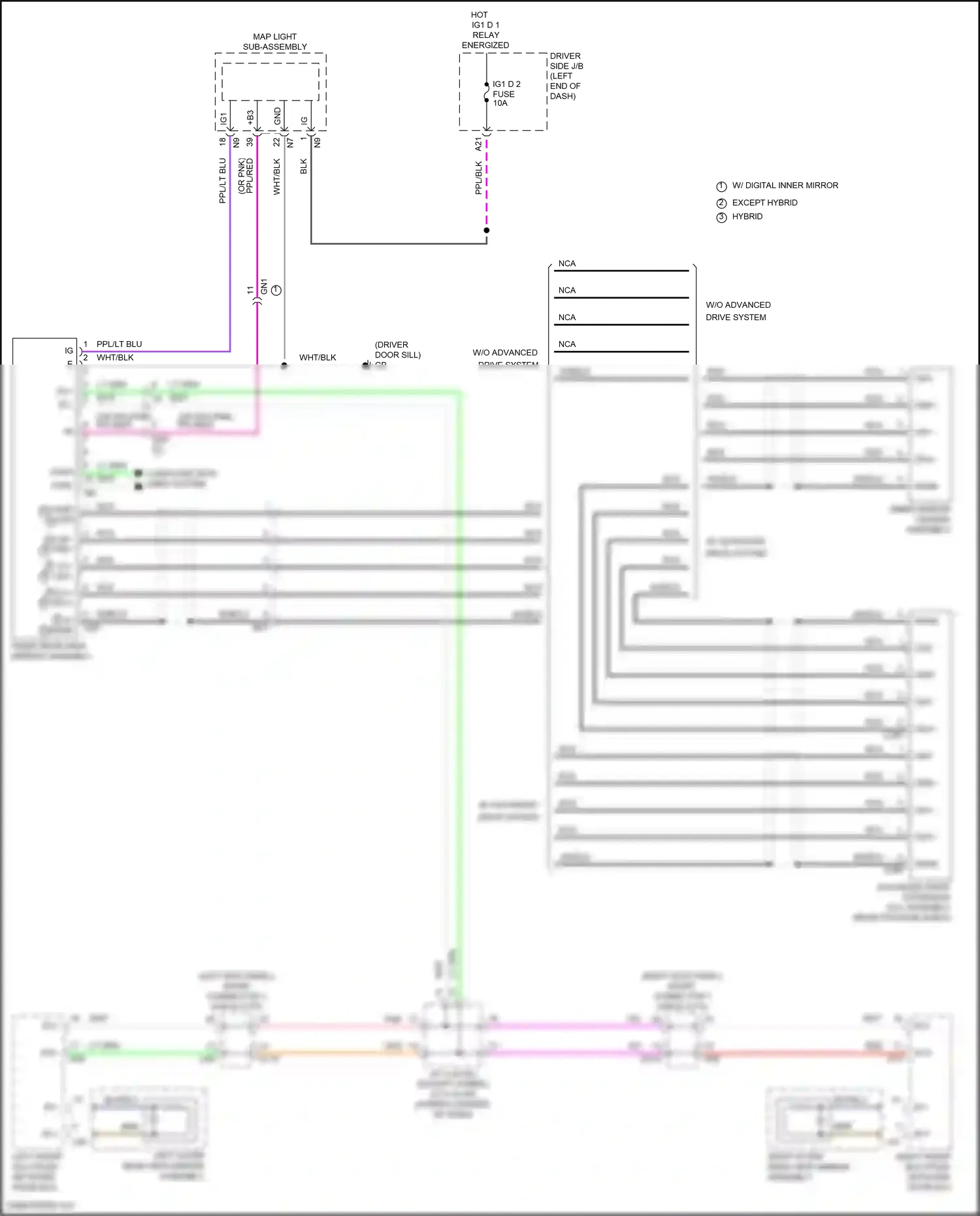 Lexus LS V facelift (2021-2024) computer data lines system wiring diagram  (48 of 132)