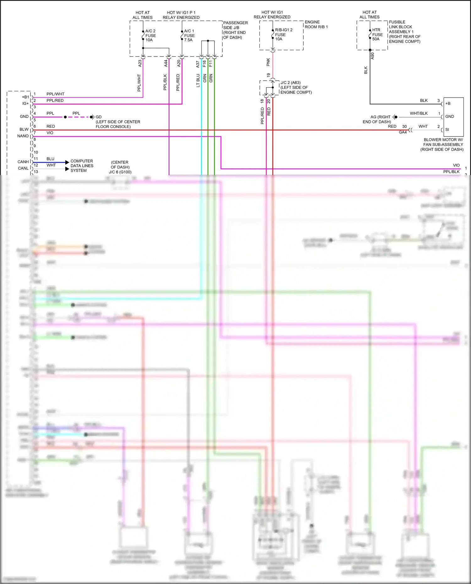 Lexus LS V facelift (2021-2024) computer data lines system wiring diagram  (21 of 132)