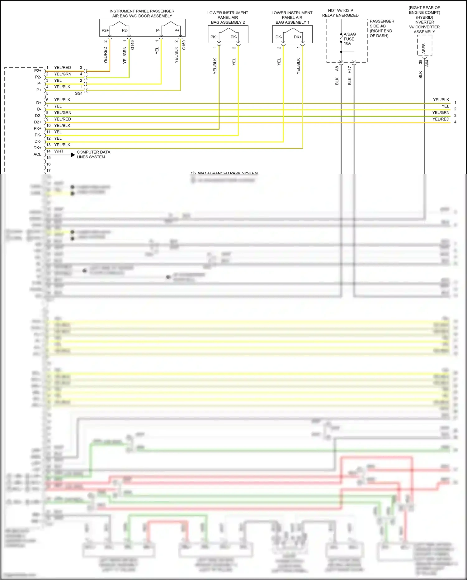 Lexus LS V facelift (2021-2024) computer data lines system wiring diagram  (19 of 132)