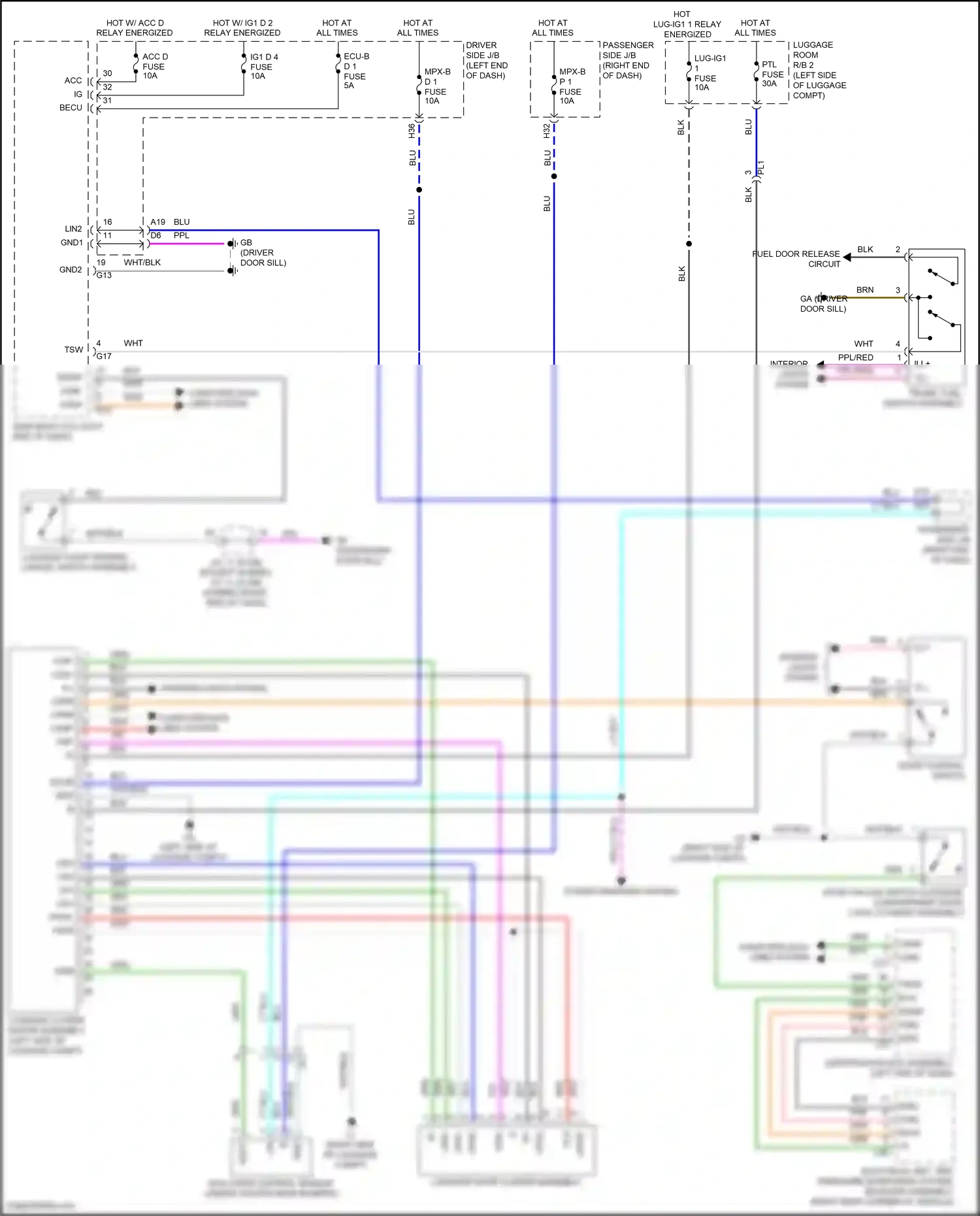 Lexus LS V facelift (2021-2024) computer data lines system wiring diagram  (117 of 132)
