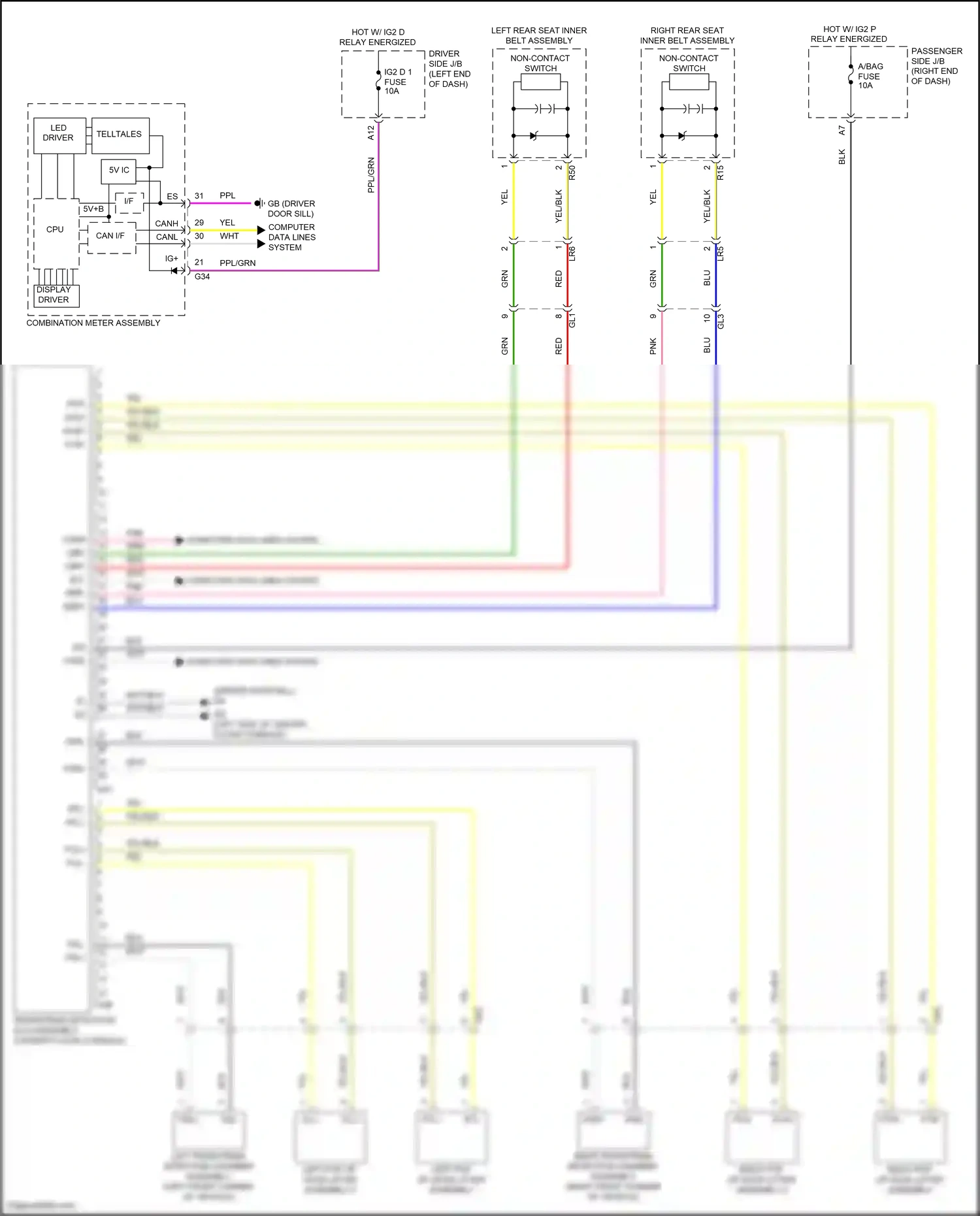 Lexus LS V facelift (2021-2024) computer data lines system wiring diagram  (47 of 132)