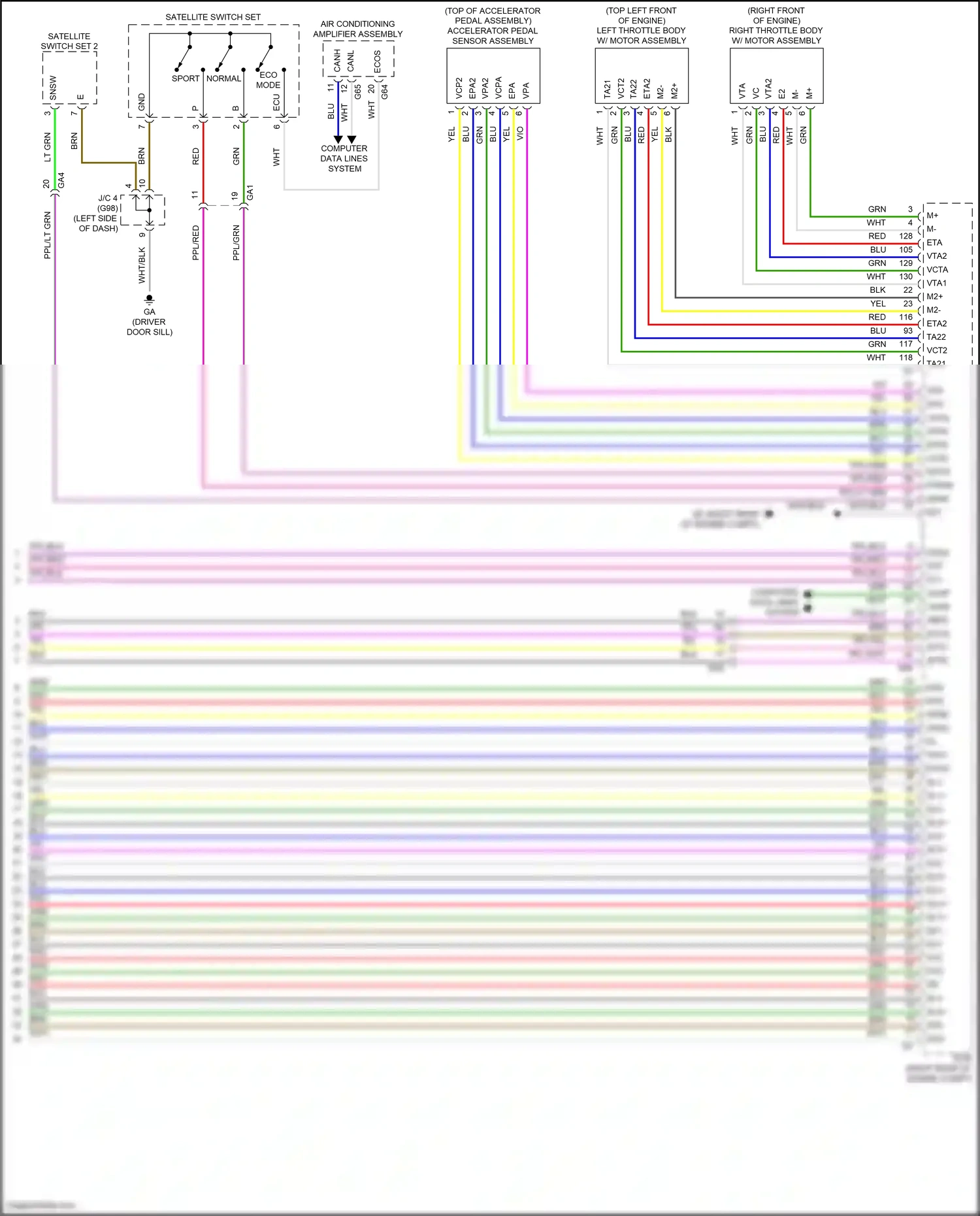 Lexus LS V facelift (2021-2024) computer data lines system wiring diagram  (60 of 132)