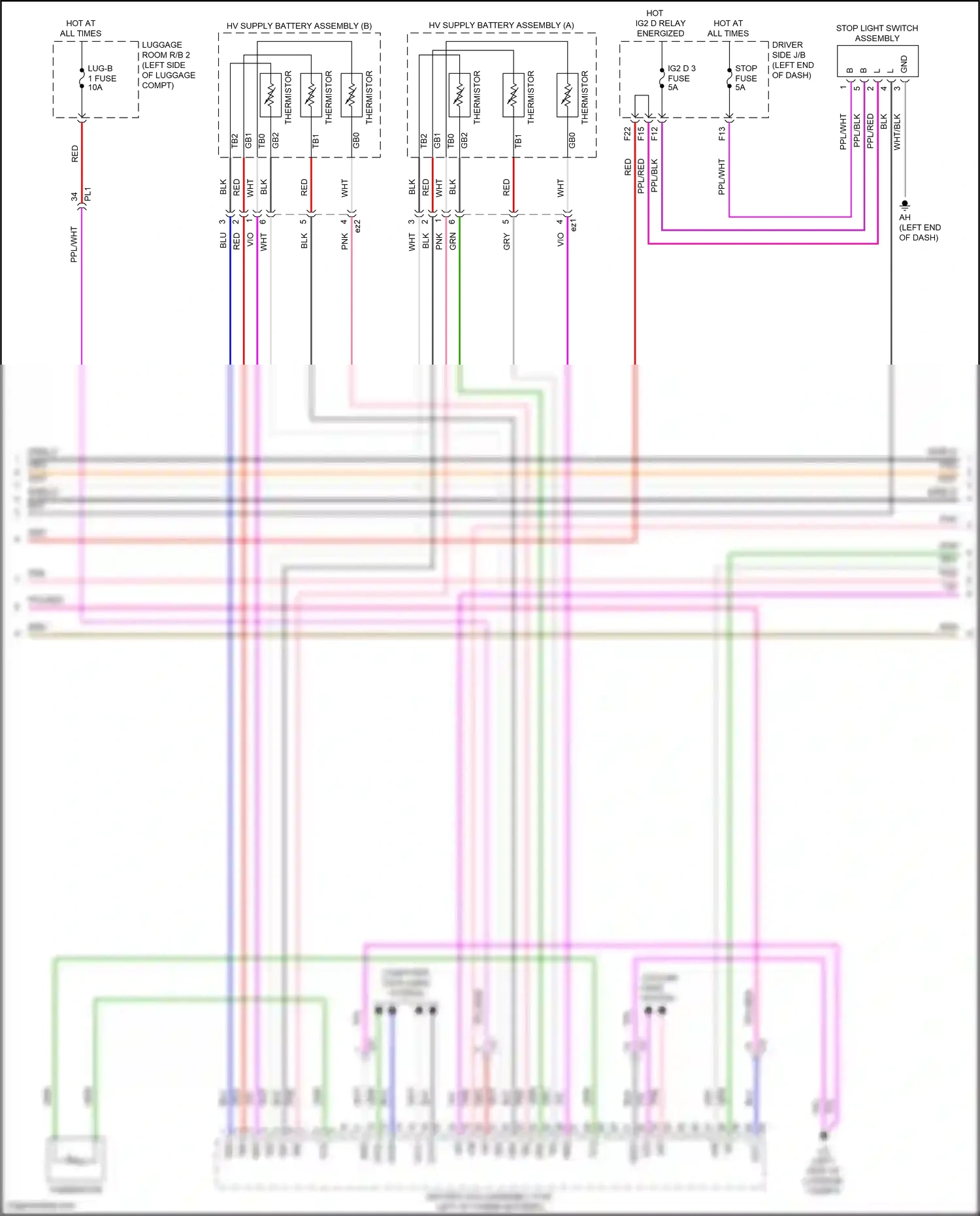 Lexus LS V facelift (2021-2024) computer data lines system wiring diagram  (128 of 132)