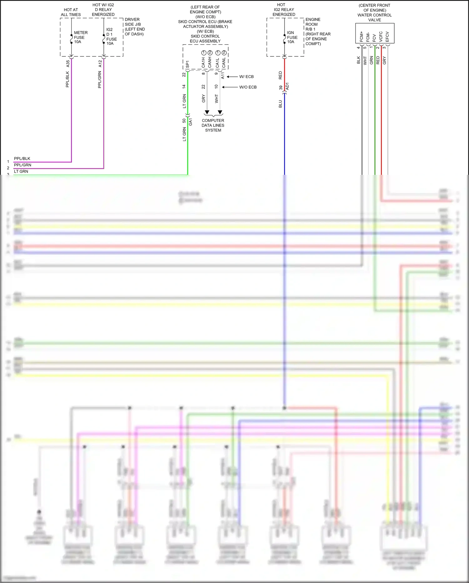 Lexus LS V facelift (2021-2024) computer data lines system wiring diagram  (110 of 132)