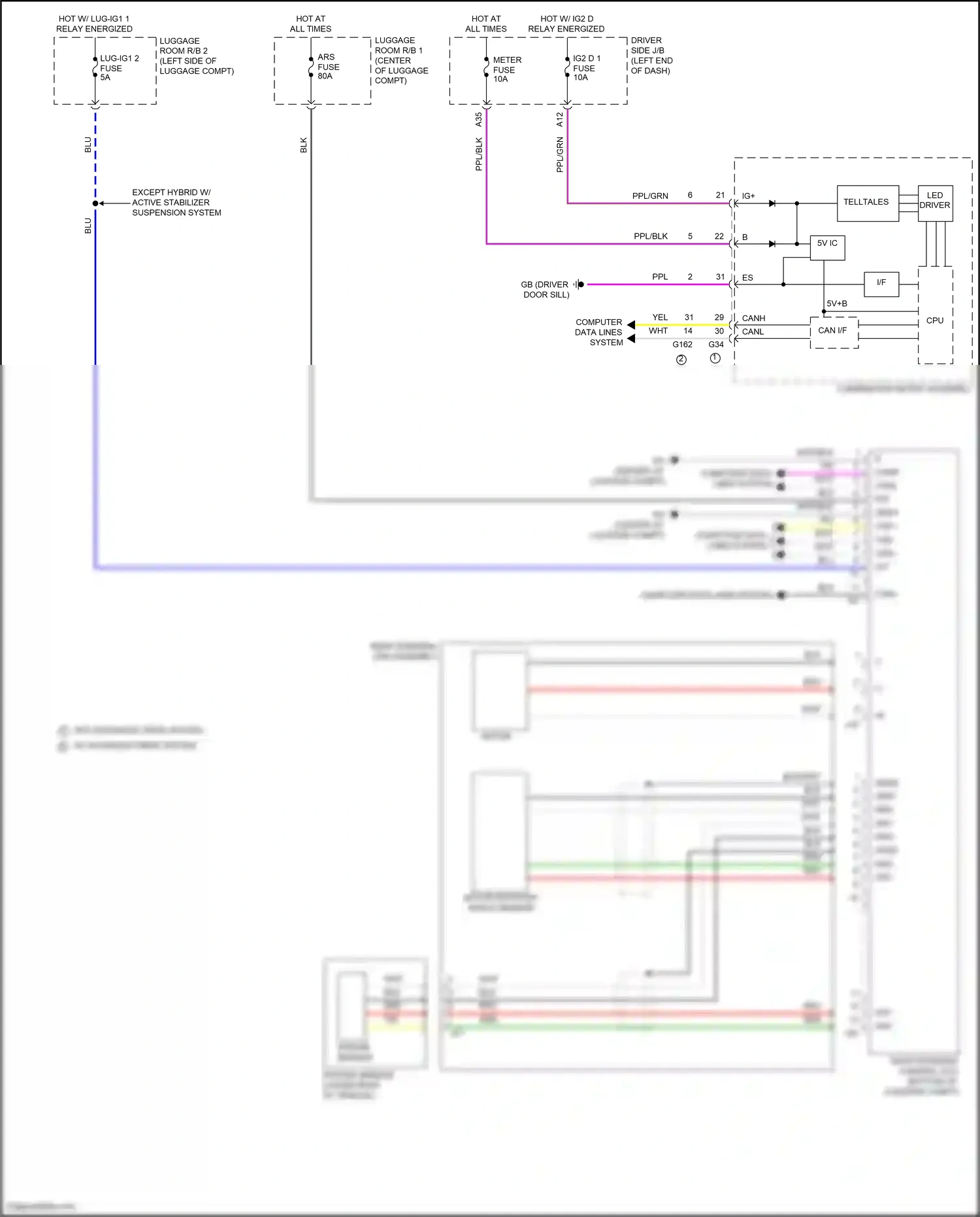 Lexus LS V facelift (2021-2024) computer data lines system wiring diagram  (97 of 132)