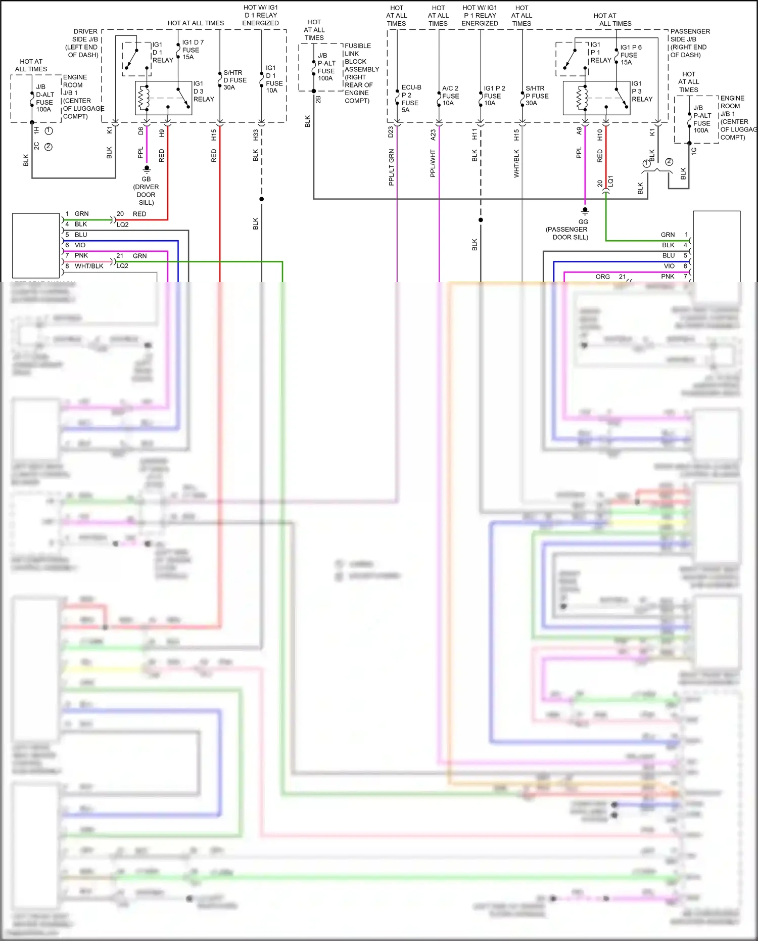Lexus LS V facelift (2021-2024) computer data lines system wiring diagram  (45 of 132)