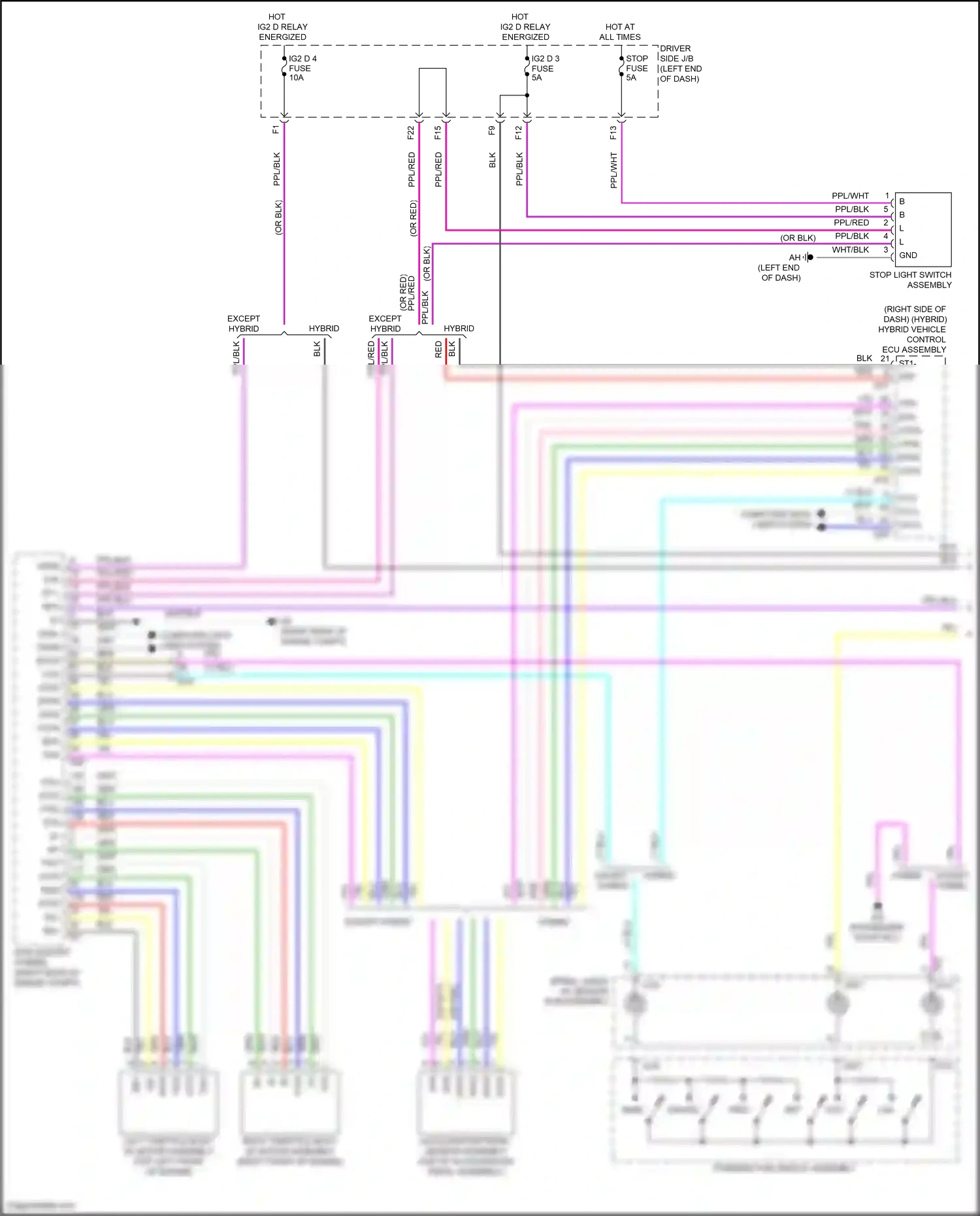 Lexus LS V facelift (2021-2024) computer data lines system wiring diagram  (71 of 132)