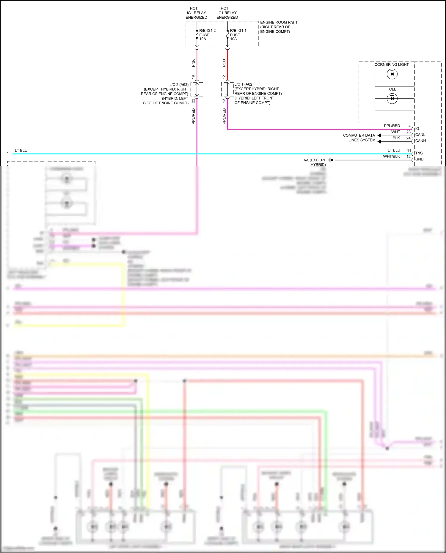 Lexus LS V facelift (2021-2024) computer data lines system wiring diagram  (44 of 132)