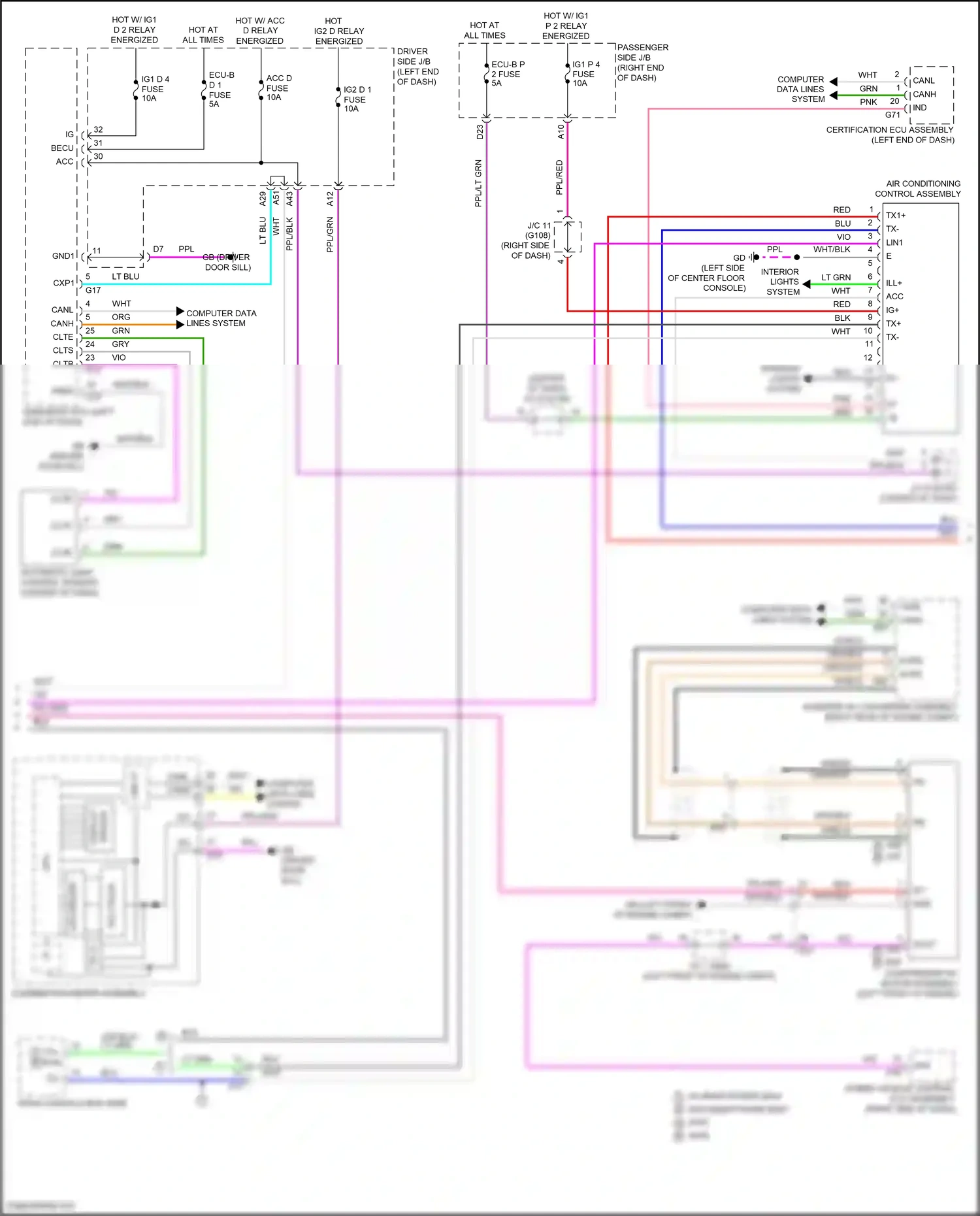 Lexus LS V facelift (2021-2024) computer data lines system wiring diagram  (23 of 132)