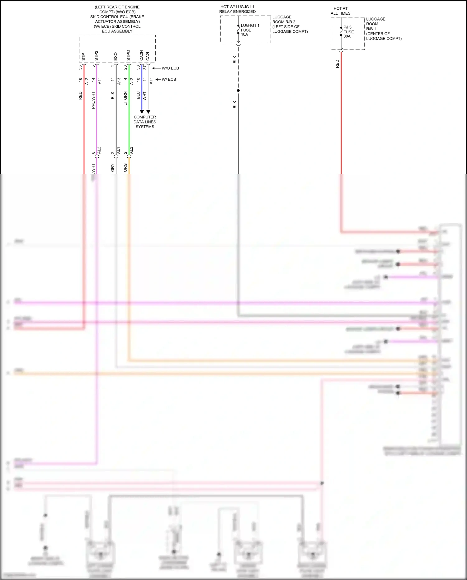 Lexus LS V facelift (2021-2024) computer data lines systems wiring diagram  (2 of 2)