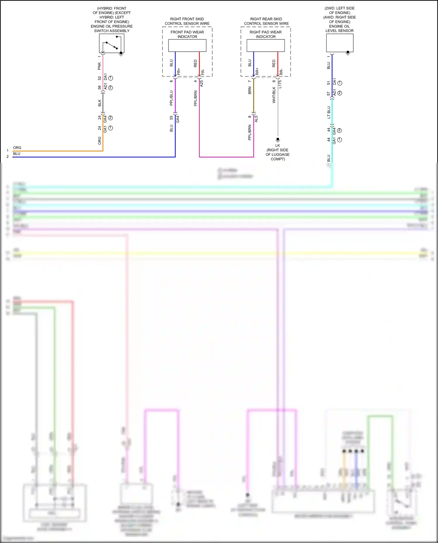Lexus LS V facelift (2021-2024) engine oil level sensor wiring diagram  (1 of 1)