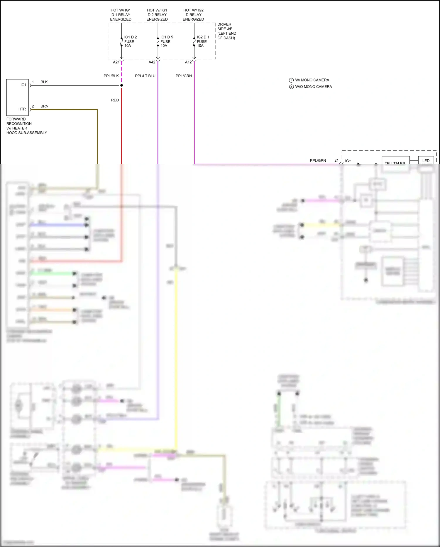 Lexus LS V facelift (2021-2024) forward recognition camera wiring diagram  (6 of 8)