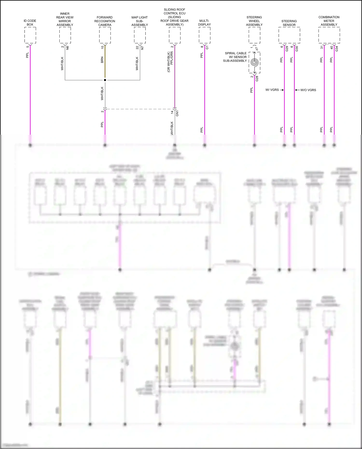 Lexus LS V facelift (2021-2024) forward recognition camera wiring diagram  (4 of 8)