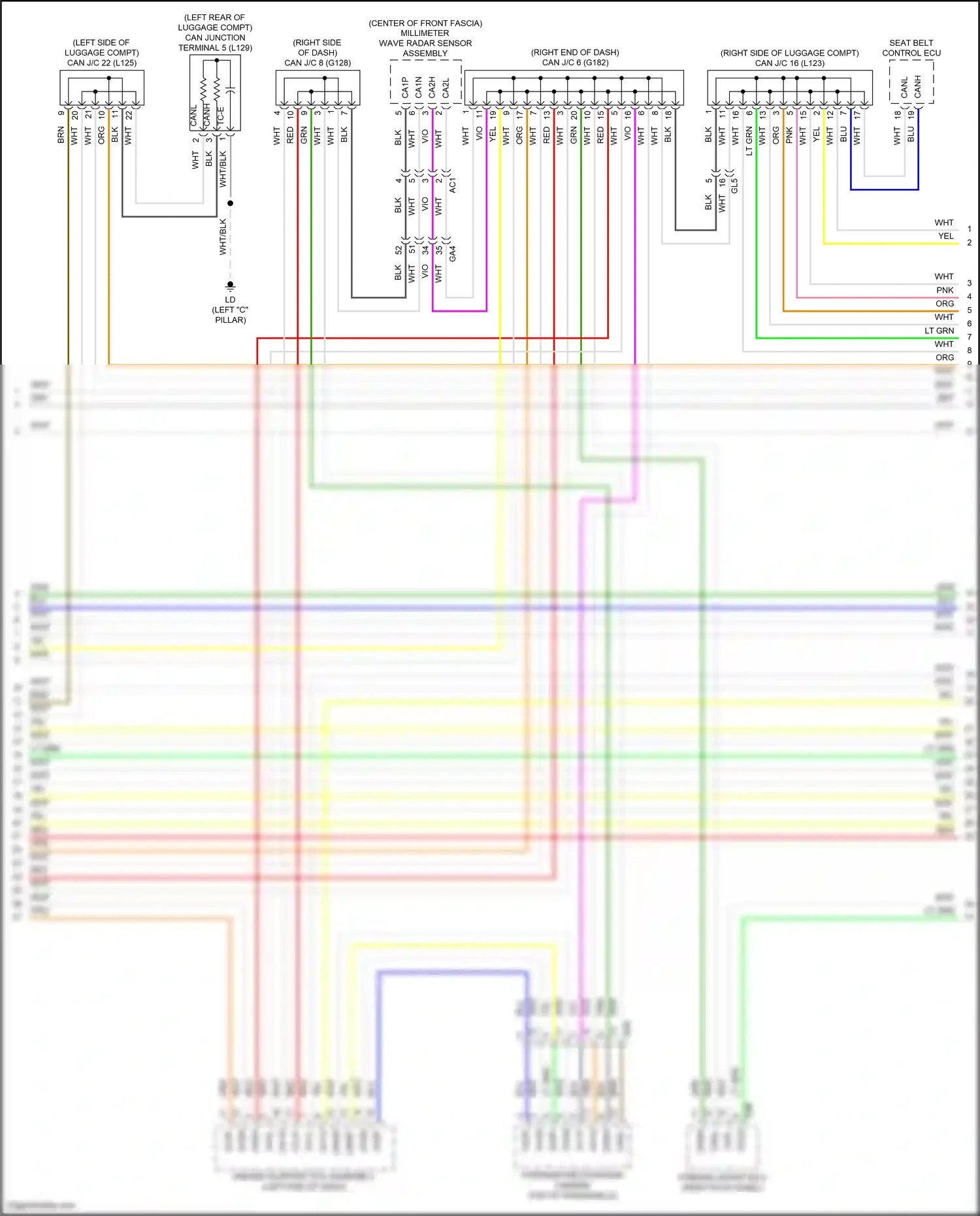 Lexus LS V facelift (2021-2024) forward recognition camera wiring diagram  (1 of 8)