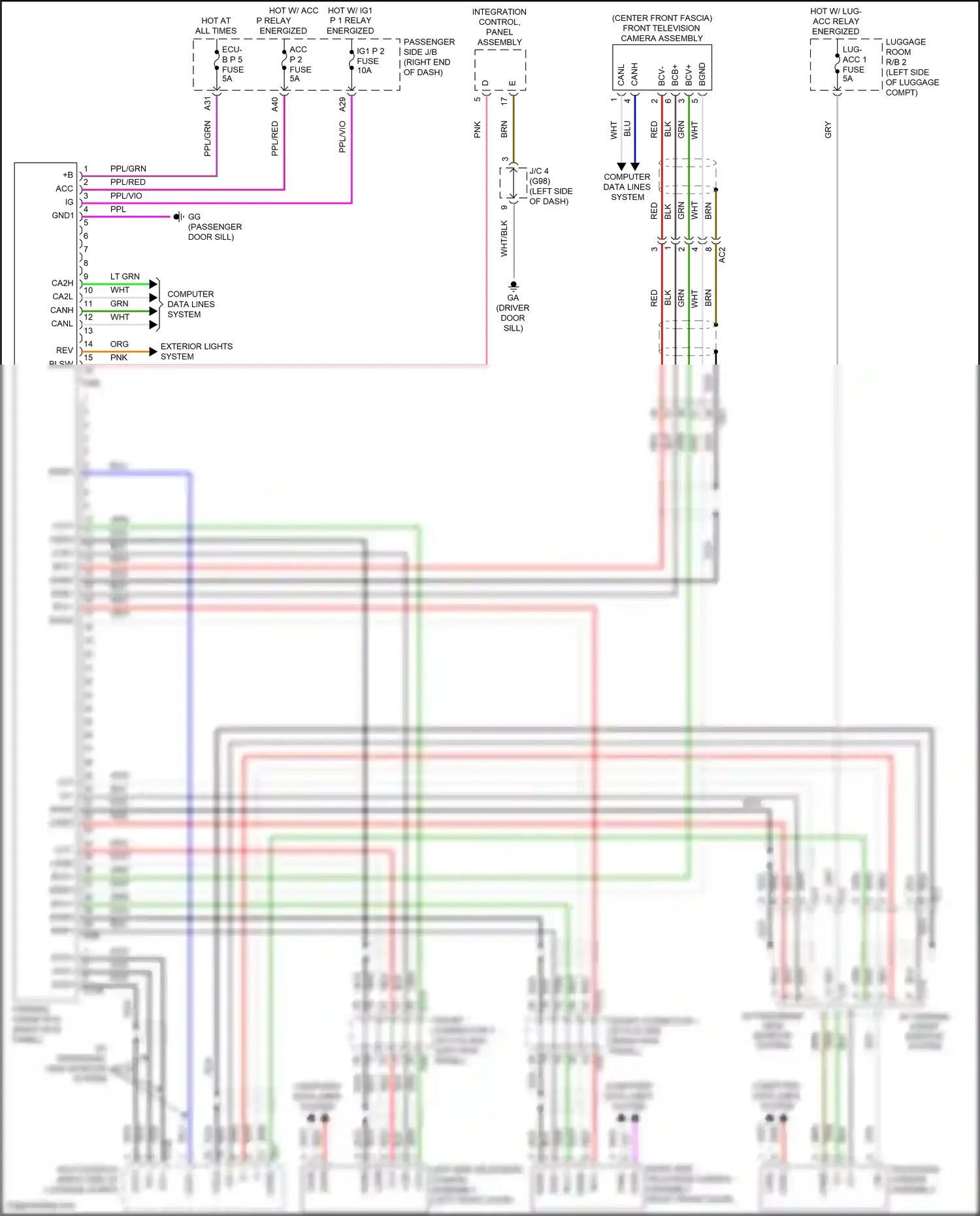 Lexus LS V facelift (2021-2024) integration control, panel assembly wiring diagram  (9 of 13)