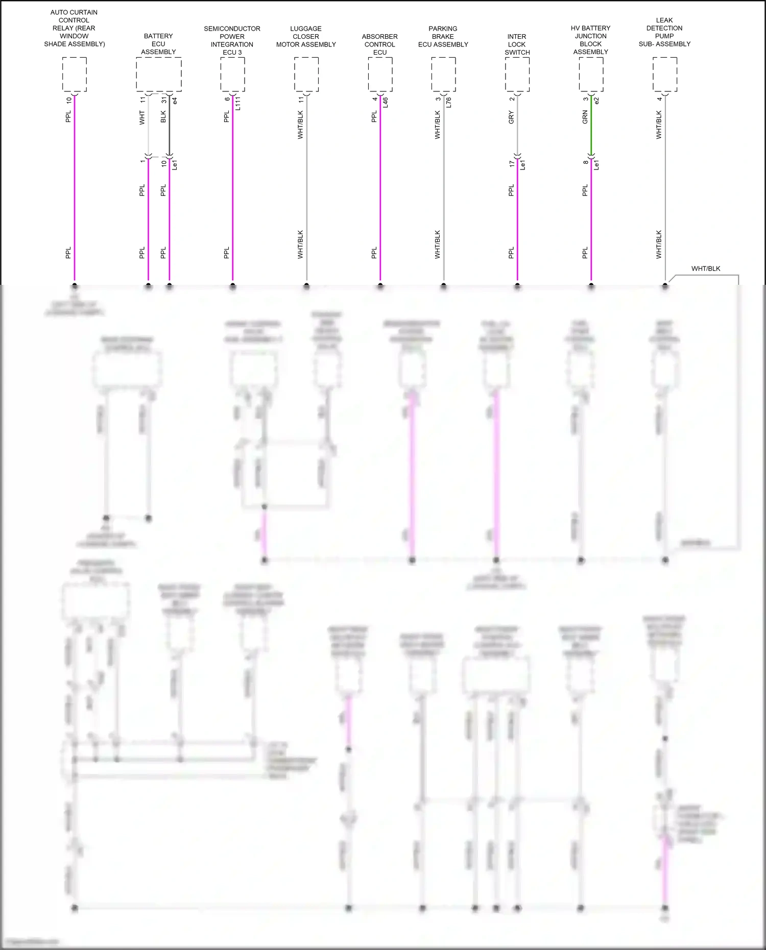 Lexus LS V facelift (2021-2024) inter lock switch wiring diagram  (1 of 1)