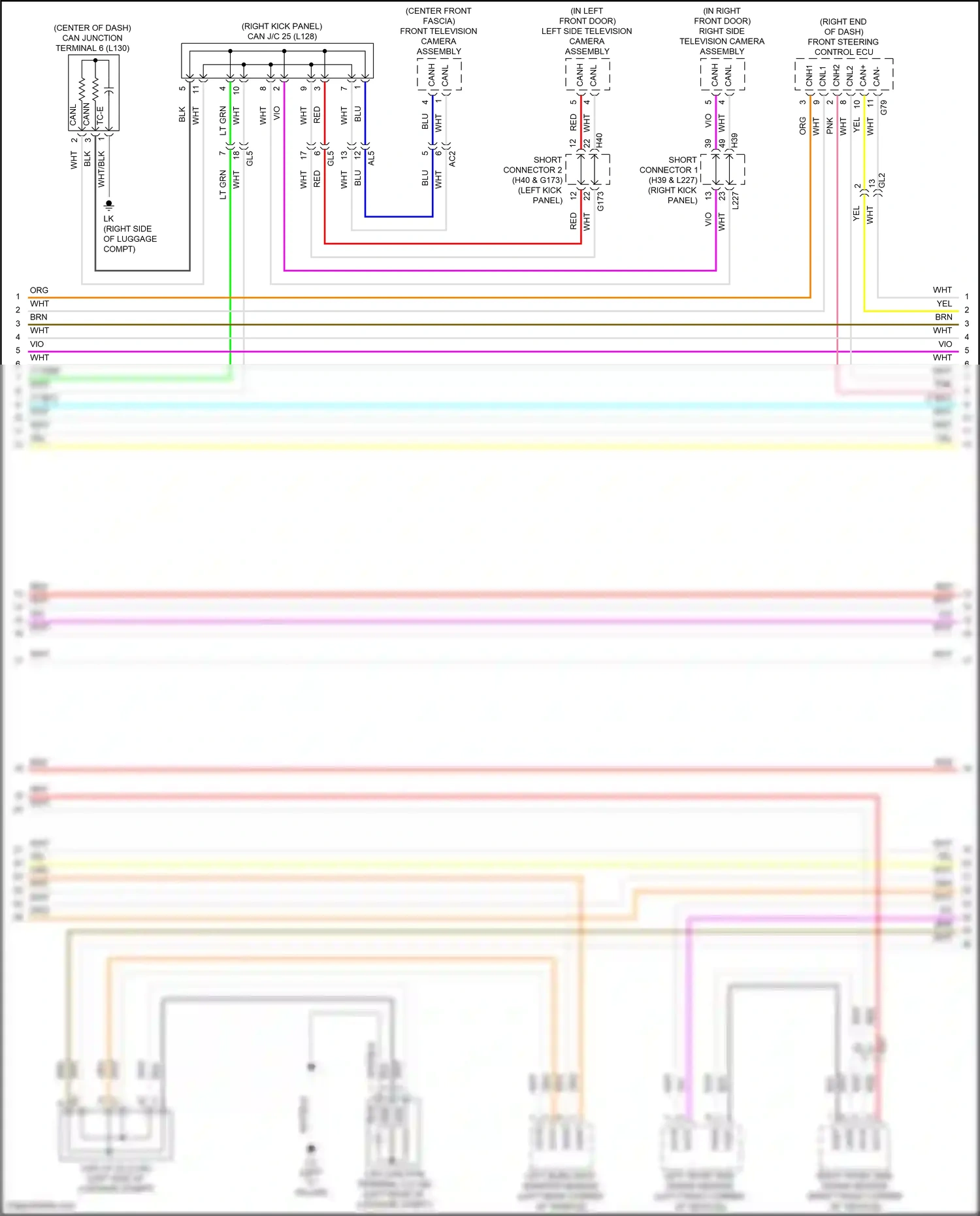 Lexus LS V facelift (2021-2024) left front side radar sensor wiring diagram  (2 of 7)