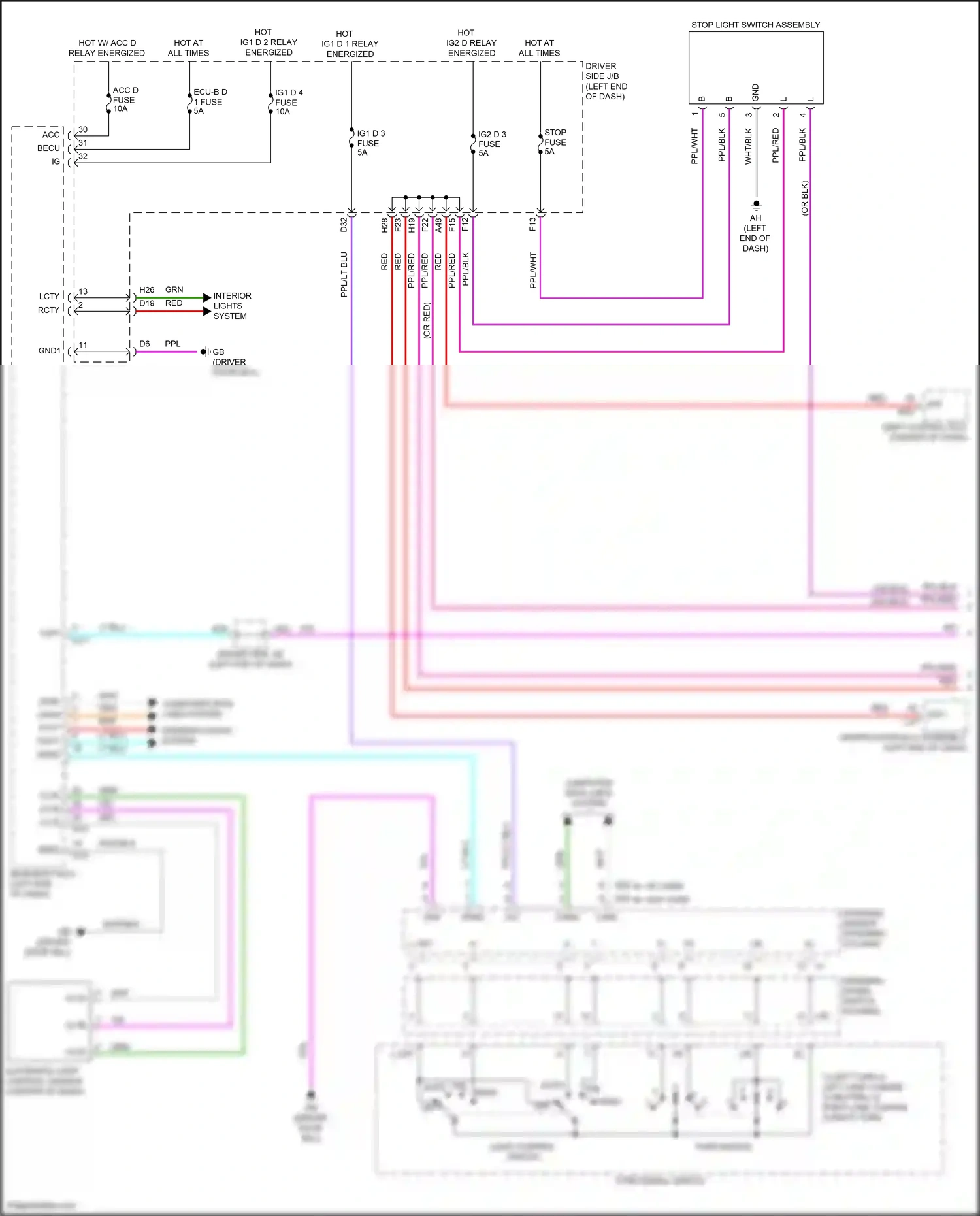 Lexus LS V facelift (2021-2024) light control switch wiring diagram  (1 of 3)