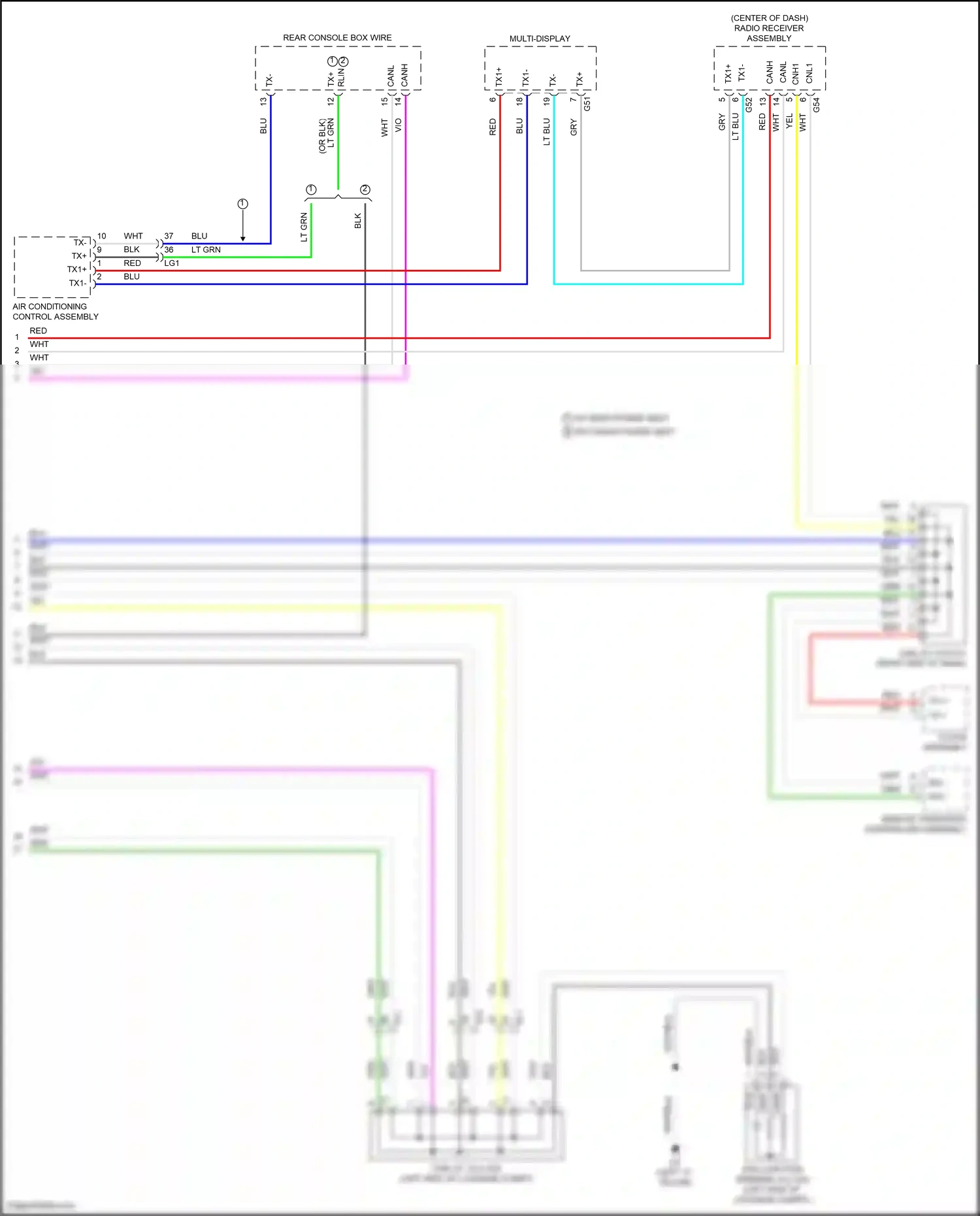 Lexus LS V facelift (2021-2024) multi-display wiring diagram  (3 of 15)