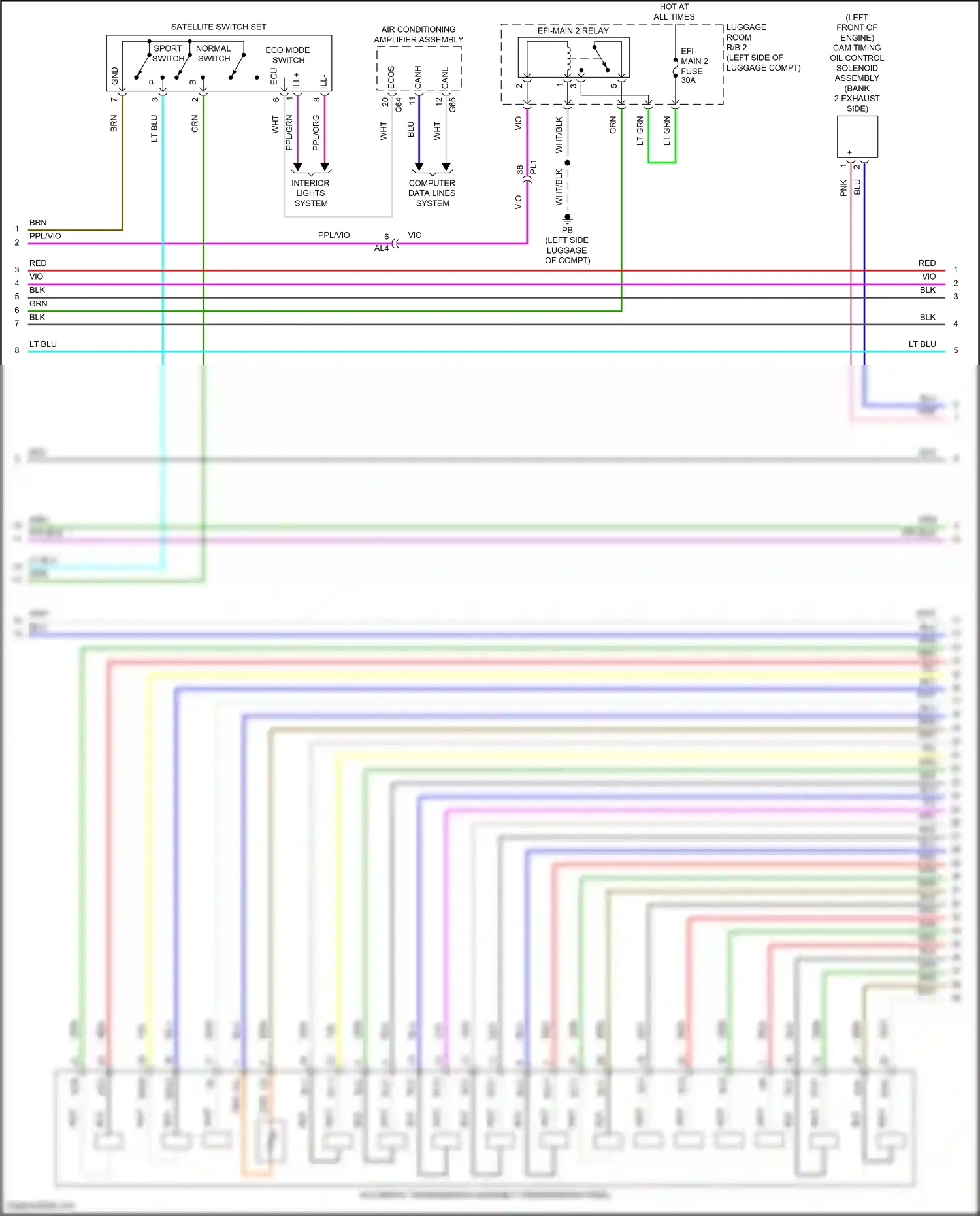 Lexus LS V facelift (2021-2024) normal switch wiring diagram  (1 of 2)