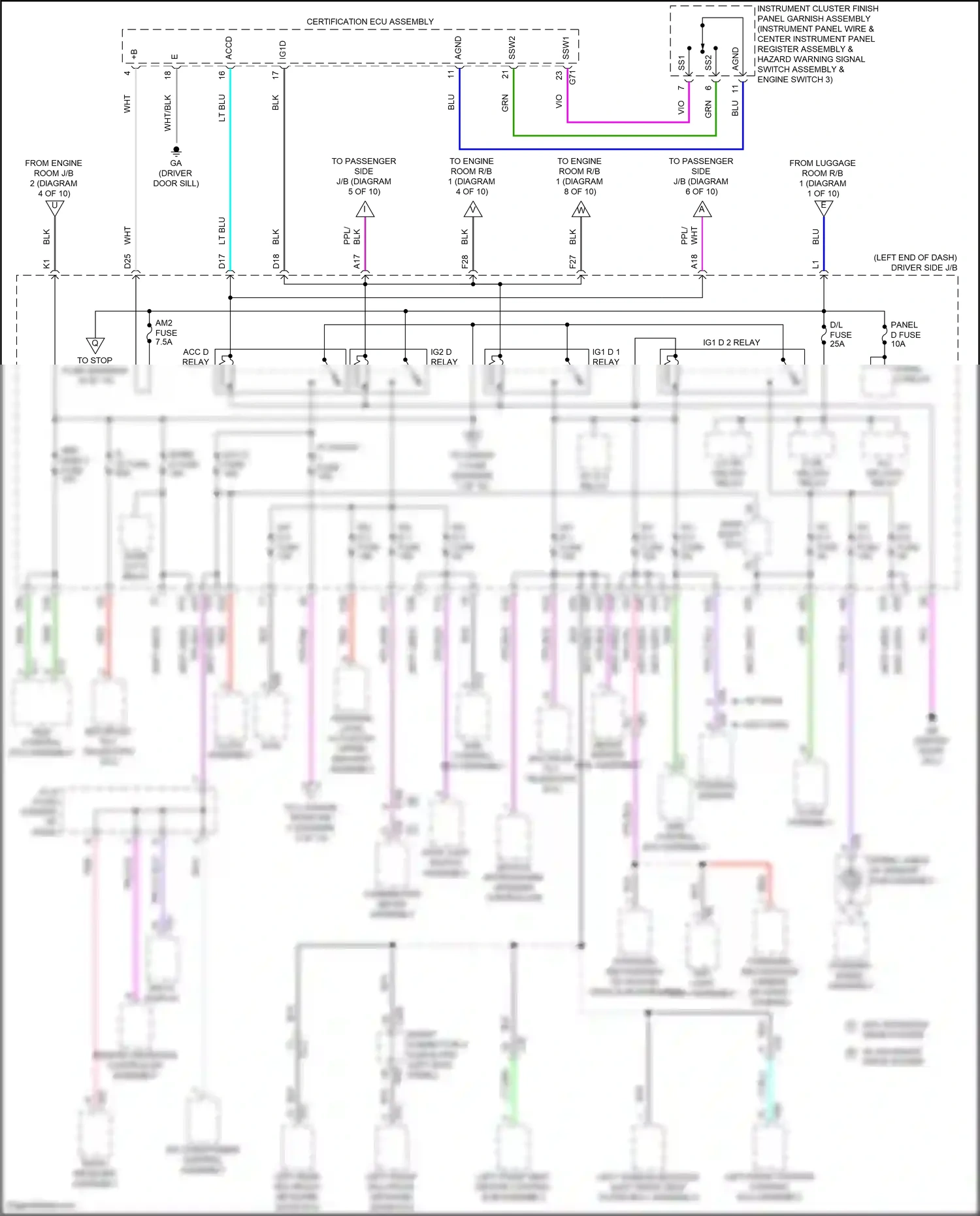 Lexus LS V facelift (2021-2024) remote operation controller assembly wiring diagram  (8 of 10)