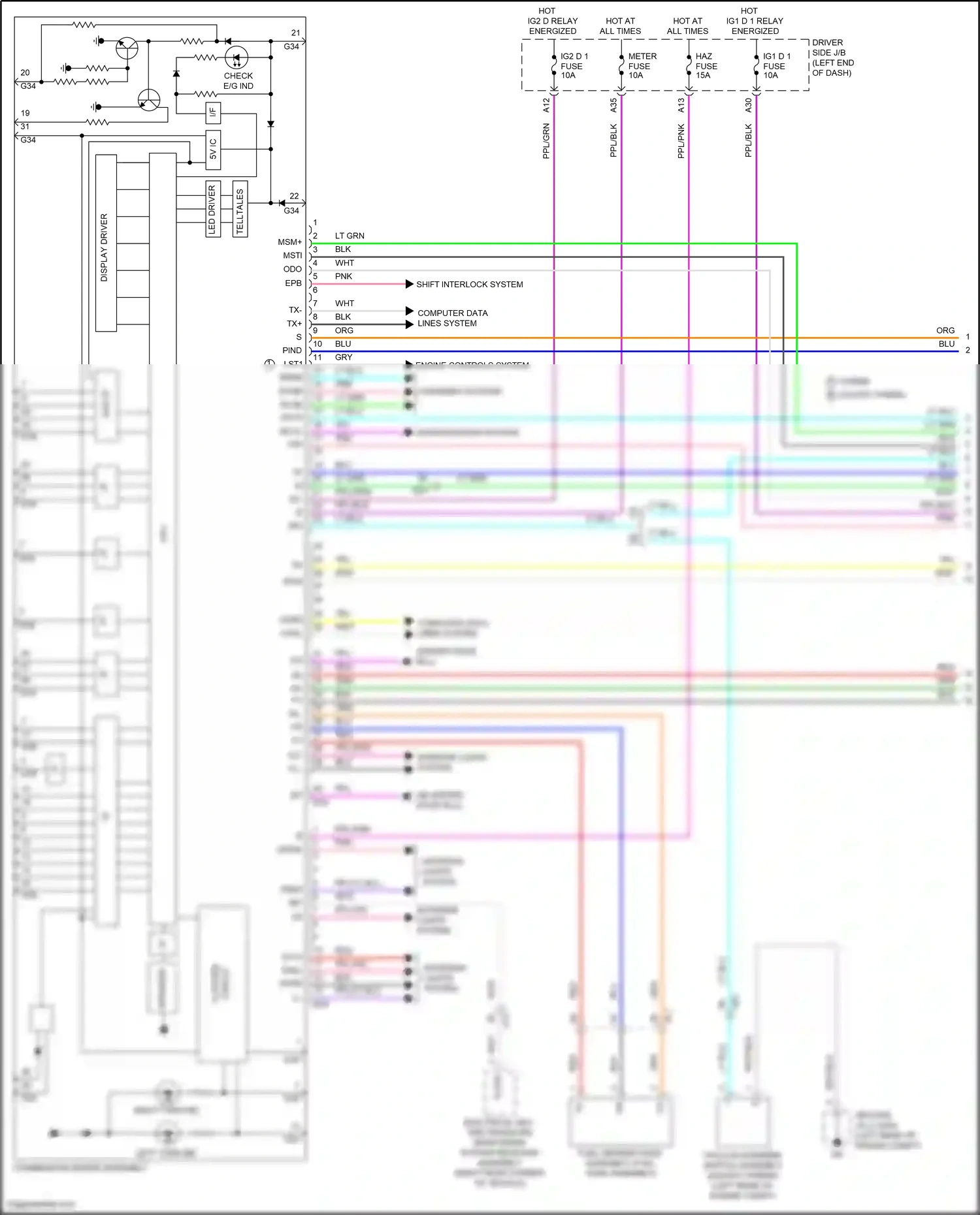 Lexus LS V facelift (2021-2024) shift interlock system wiring diagram  (2 of 4)