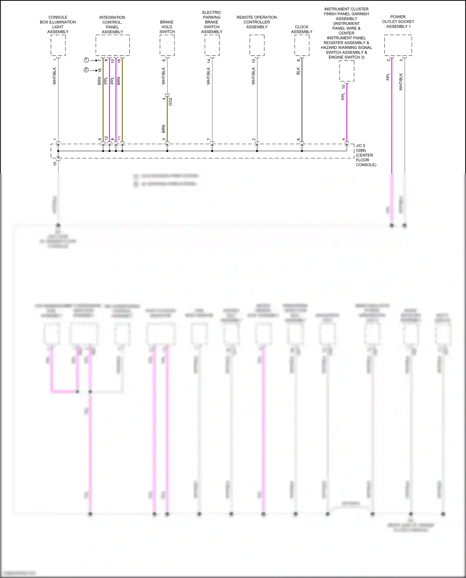 Lexus LS V facelift (2021-2024) shift position indicator wiring diagram  (2 of 7)