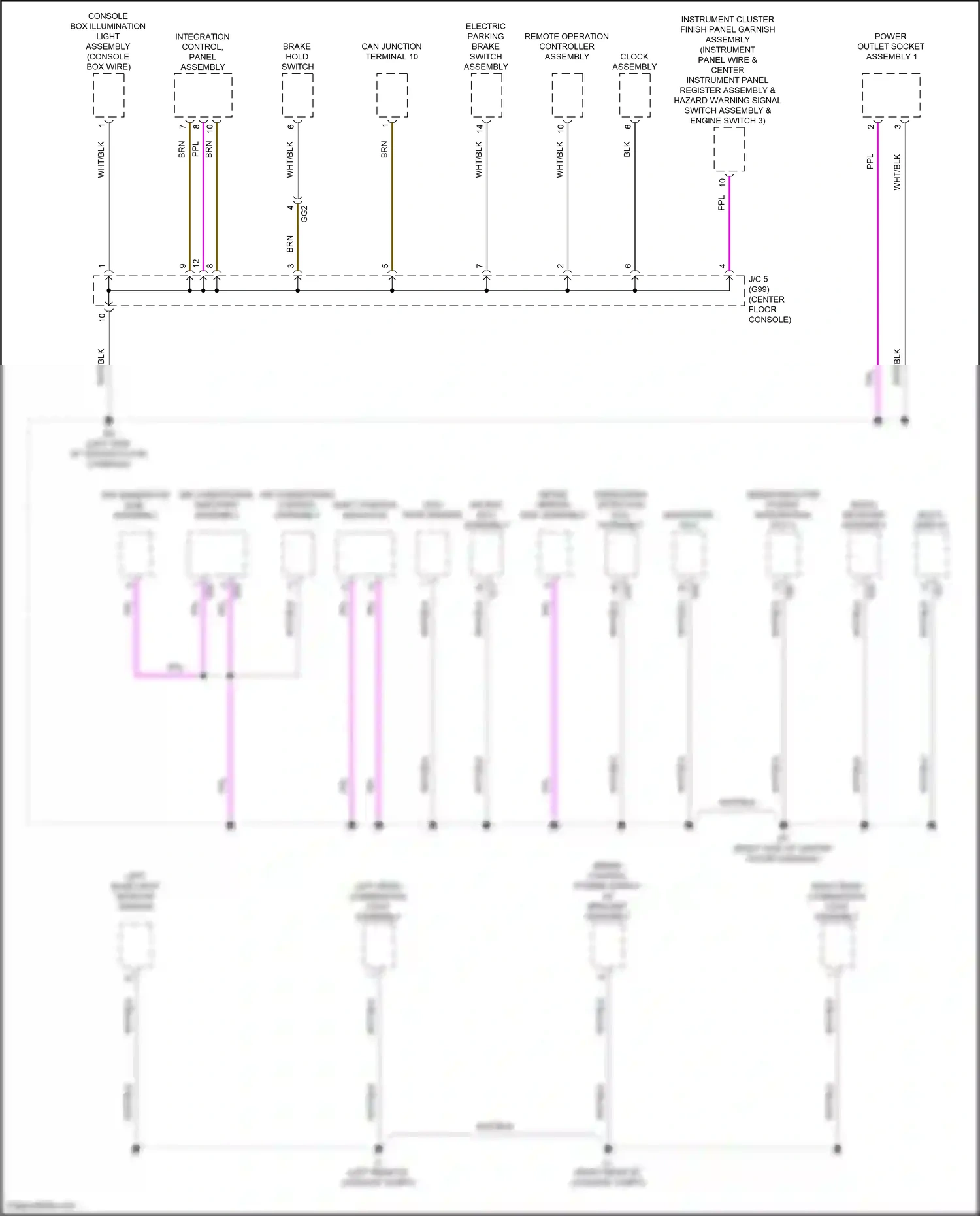 Lexus LS V facelift (2021-2024) shift position indicator wiring diagram  (3 of 7)