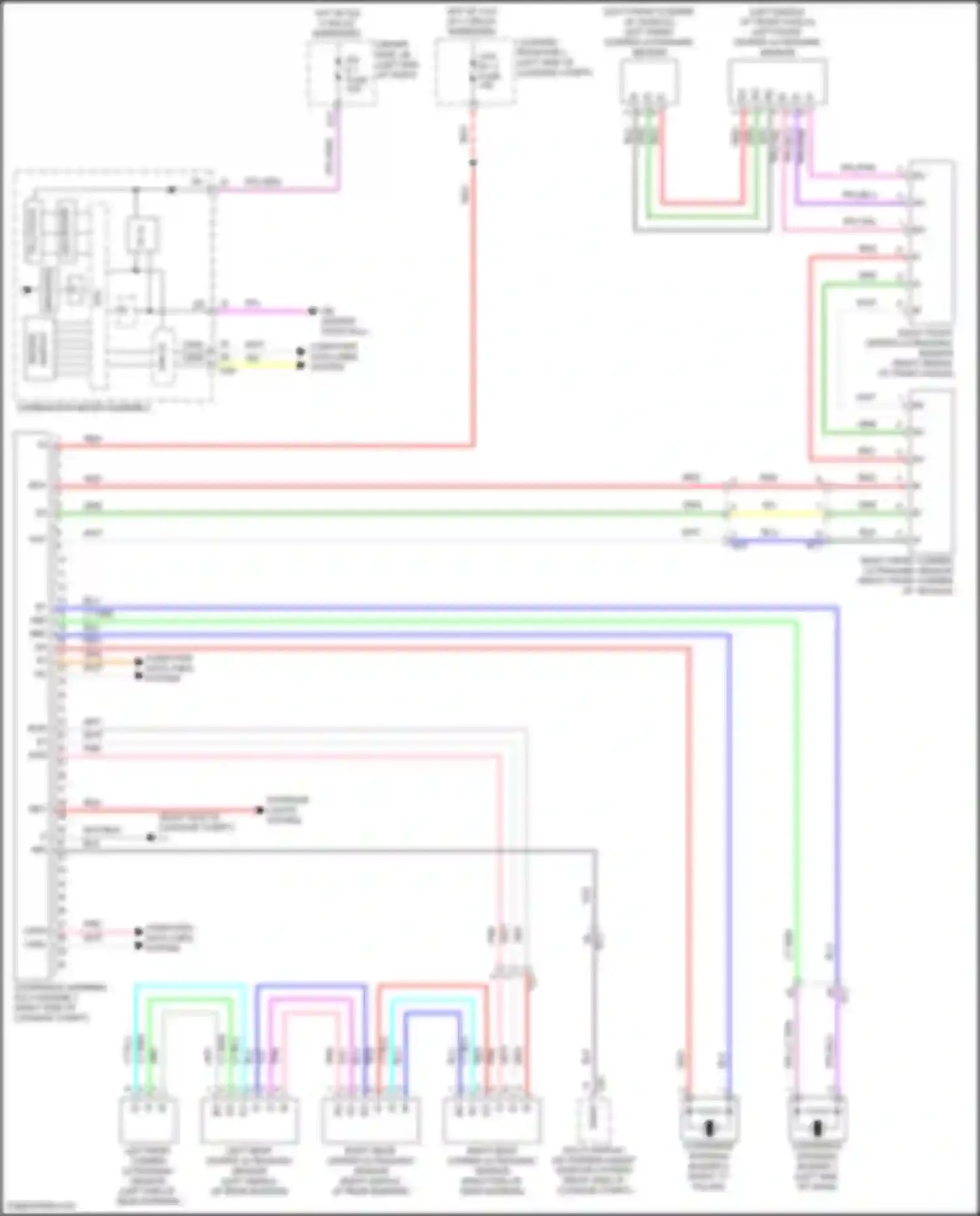 LS Lexus V (2017-2021): Rear sonar circuit