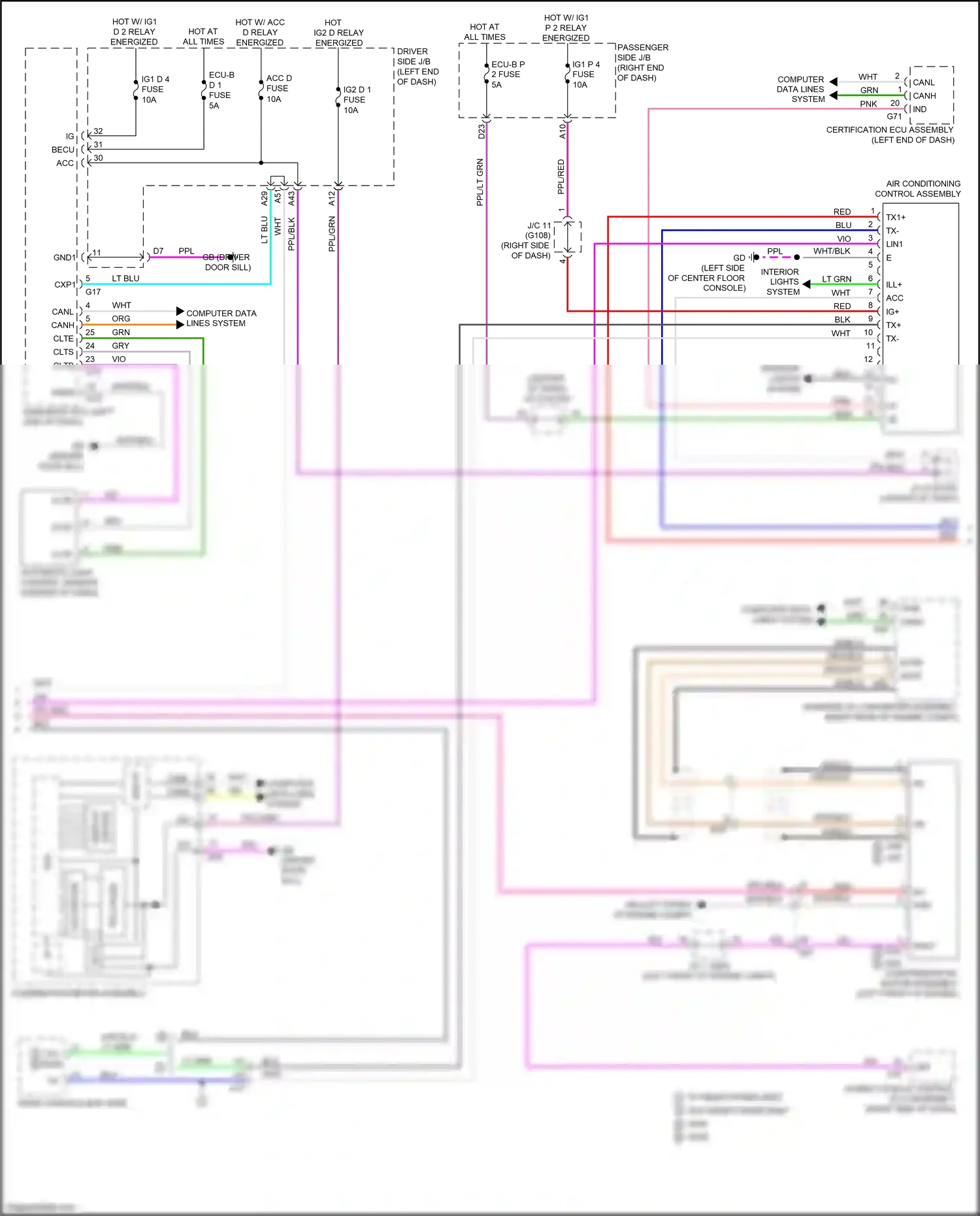 Lexus LS V (2017-2021) automatic light control sensor wiring diagram  (1 of 3)