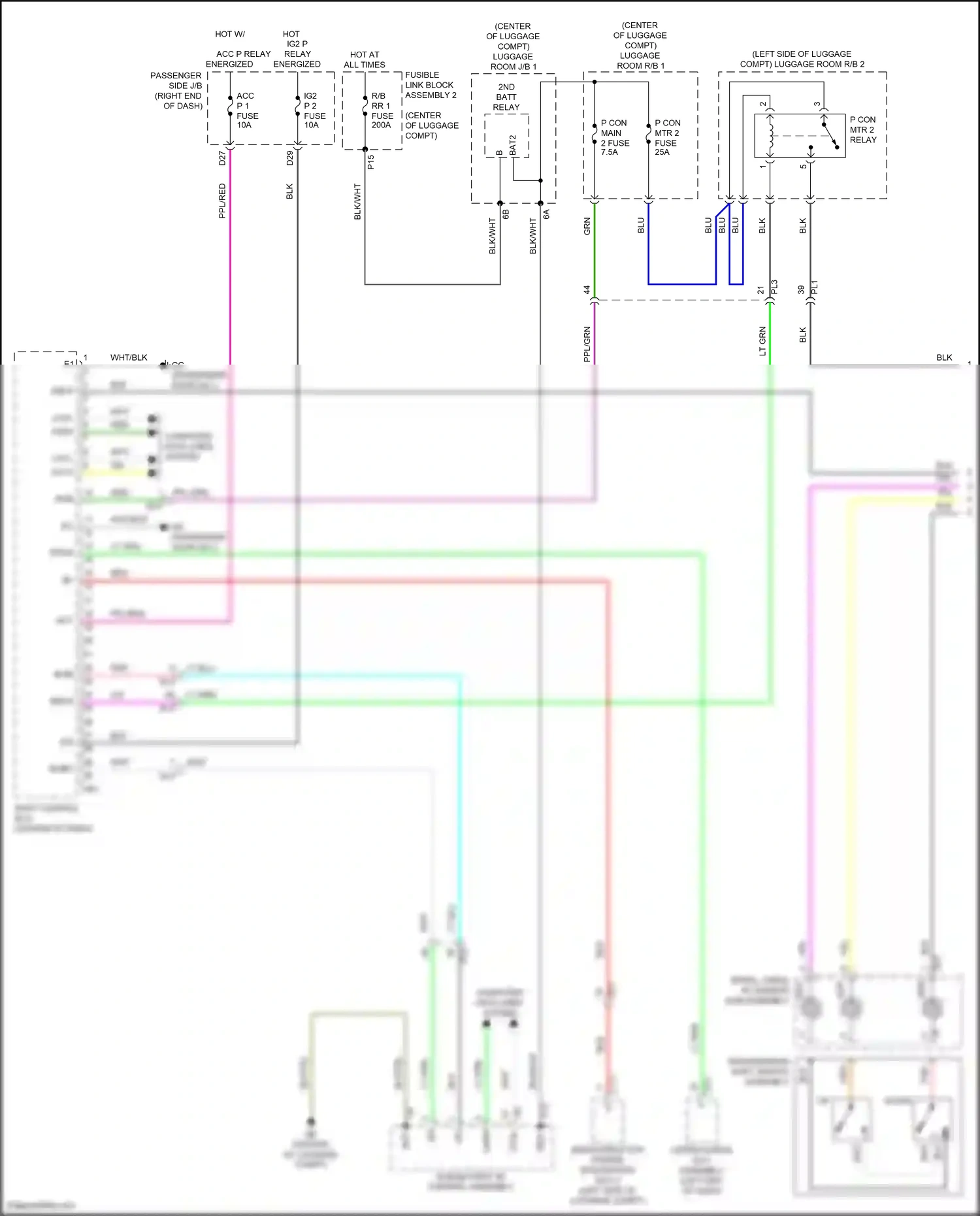 Lexus LS V (2017-2021) bat+ wiring diagram  (4 of 5)