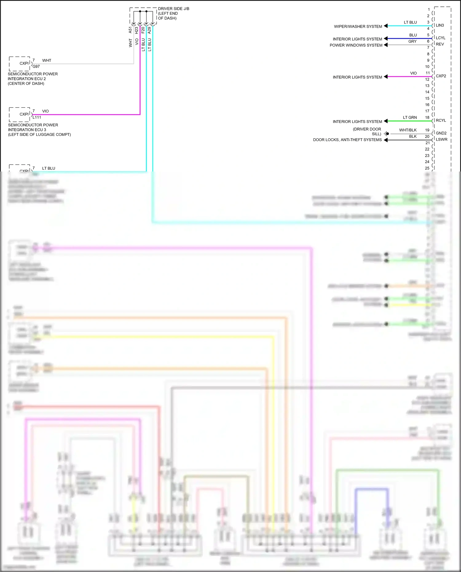 Lexus LS V (2017-2021) combination meter assembly wiring diagram  (5 of 46)