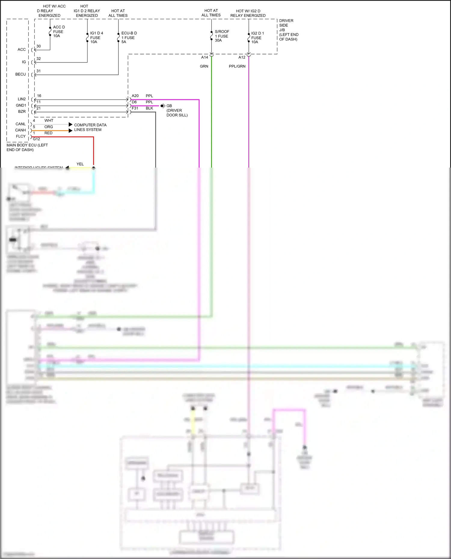 Lexus LS V (2017-2021) combination meter assembly wiring diagram  (10 of 46)