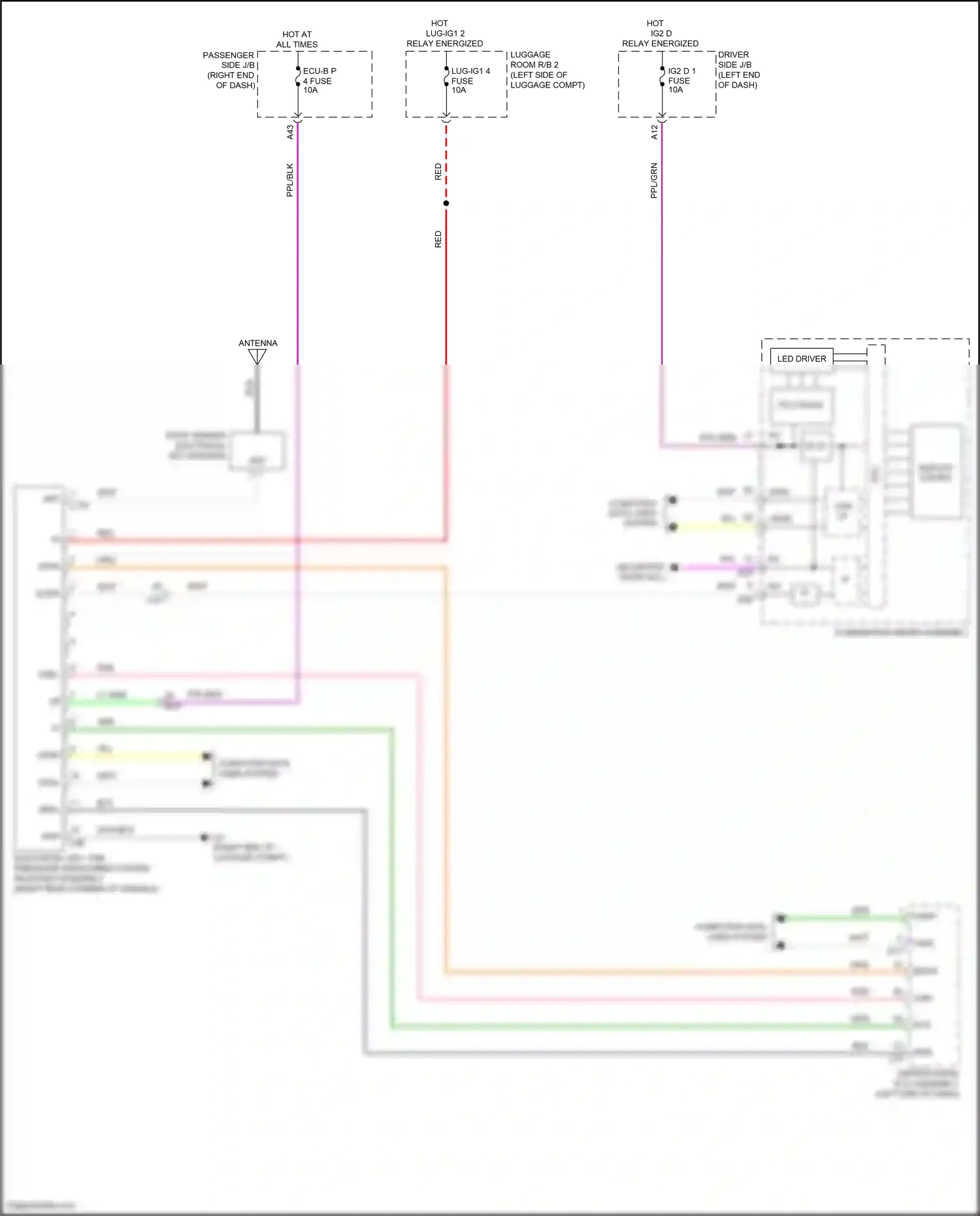 Lexus LS V (2017-2021) combination meter assembly wiring diagram  (39 of 46)