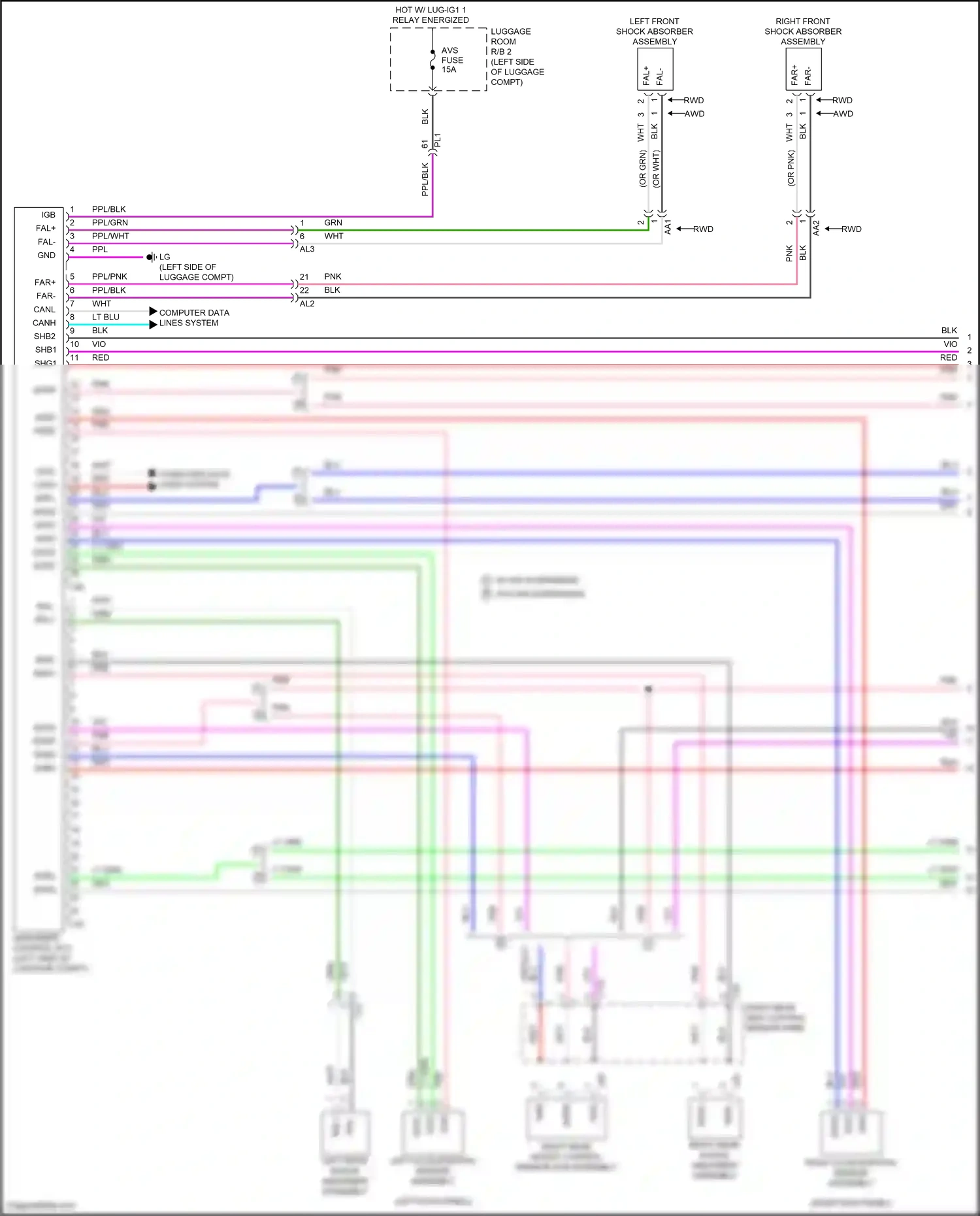 Lexus LS V (2017-2021) computer data lines system wiring diagram  (22 of 131)