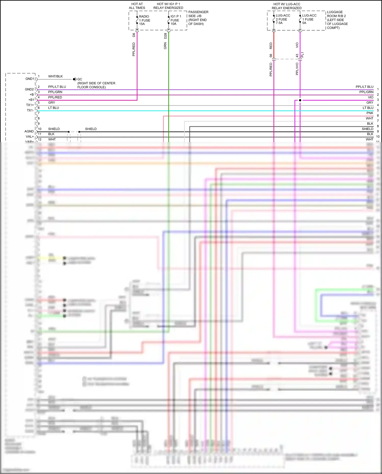 Lexus LS V (2017-2021) computer data lines system wiring diagram  (96 of 131)