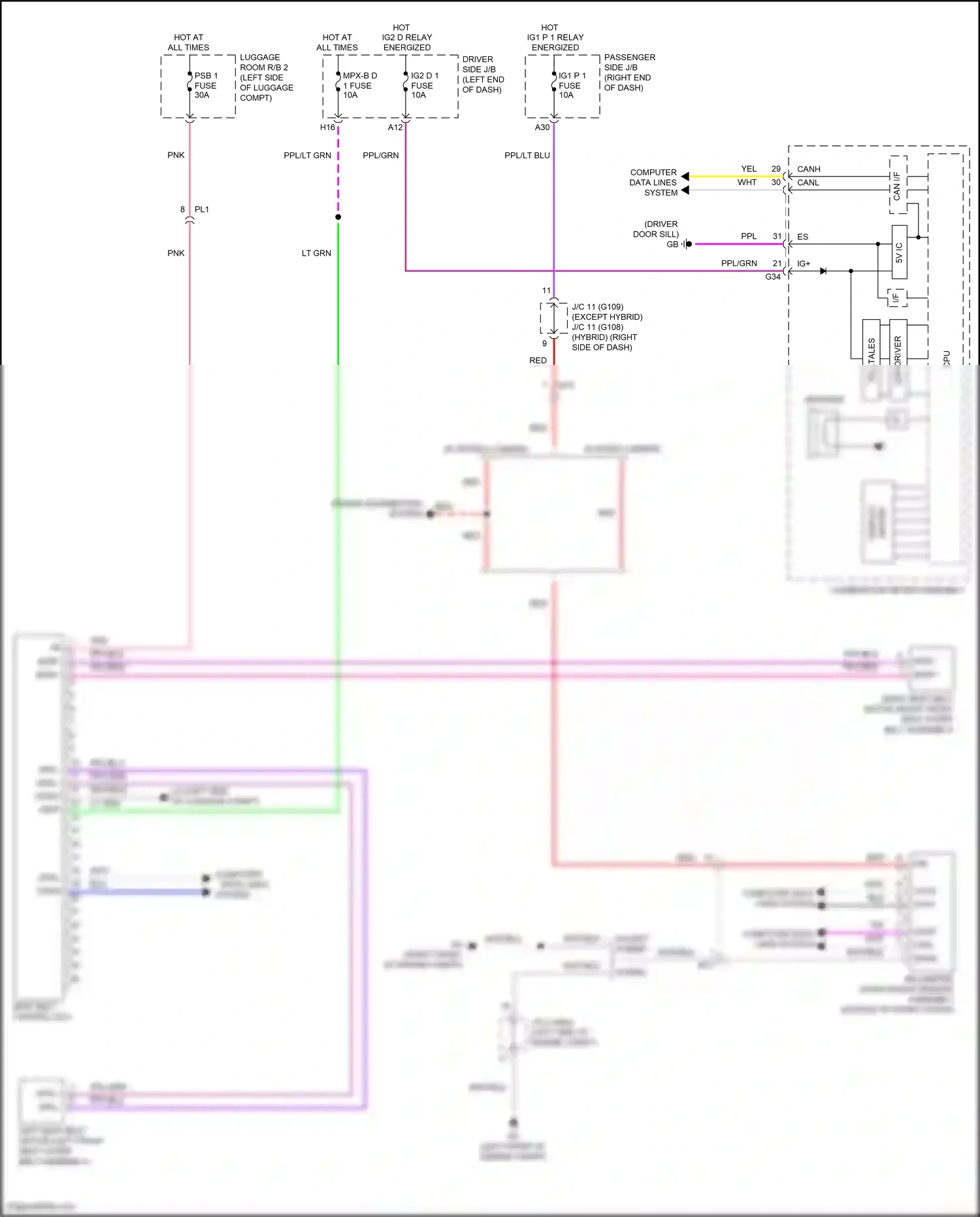 Lexus LS V (2017-2021) computer data lines system wiring diagram  (55 of 131)