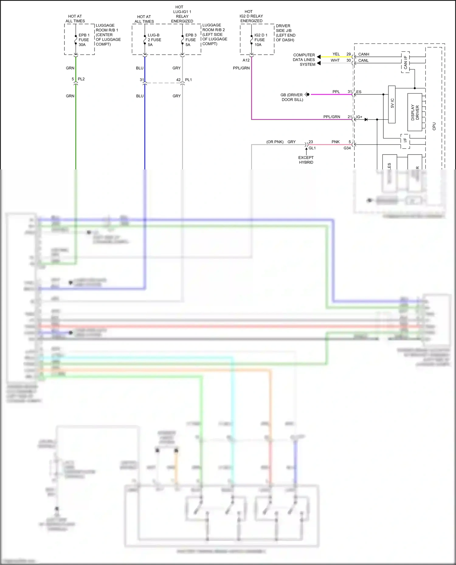 Lexus LS V (2017-2021) computer data lines system wiring diagram  (82 of 131)