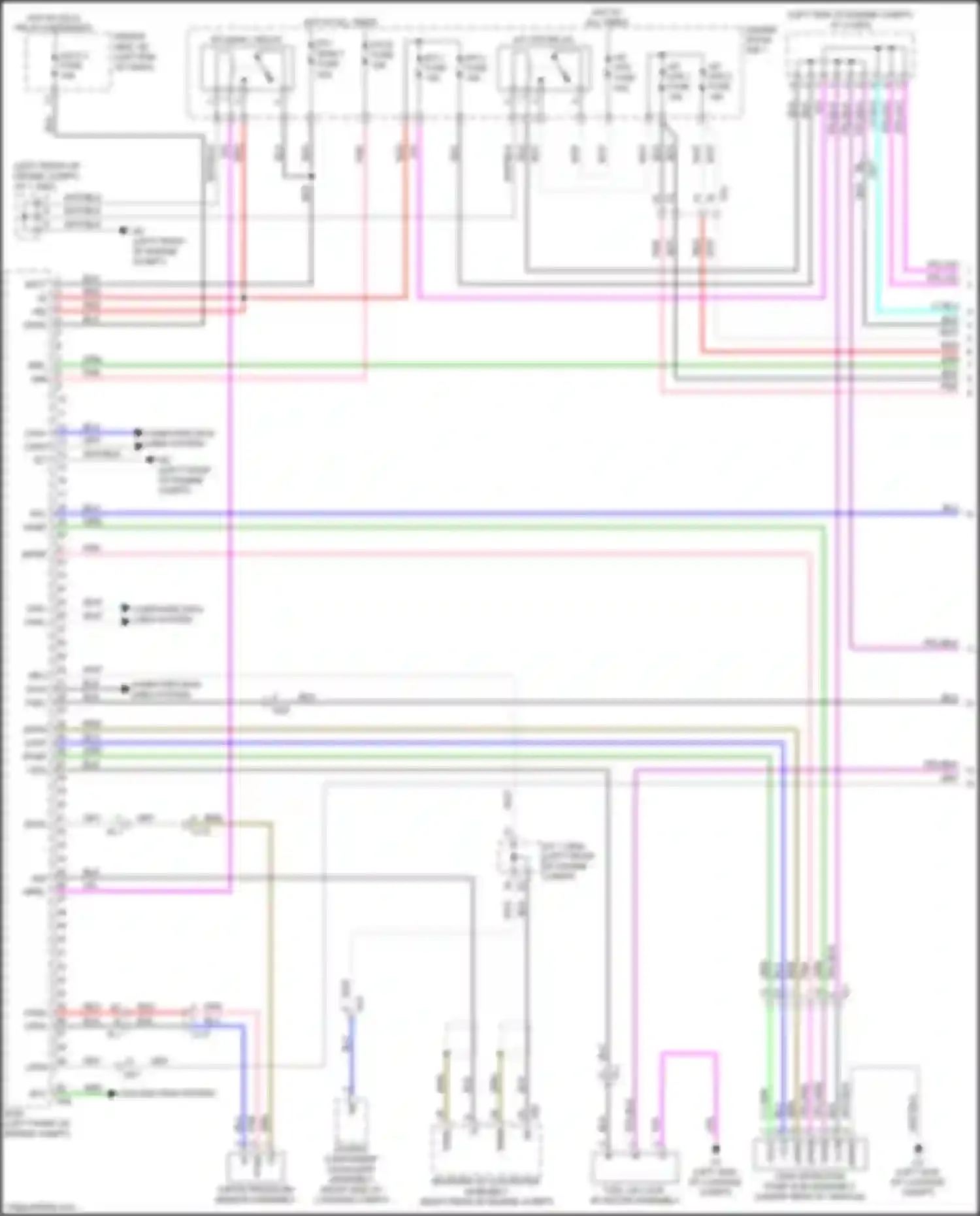 Wiring diagram cooling fans system for Lexus LS V (2017-2021) (1 of 2)