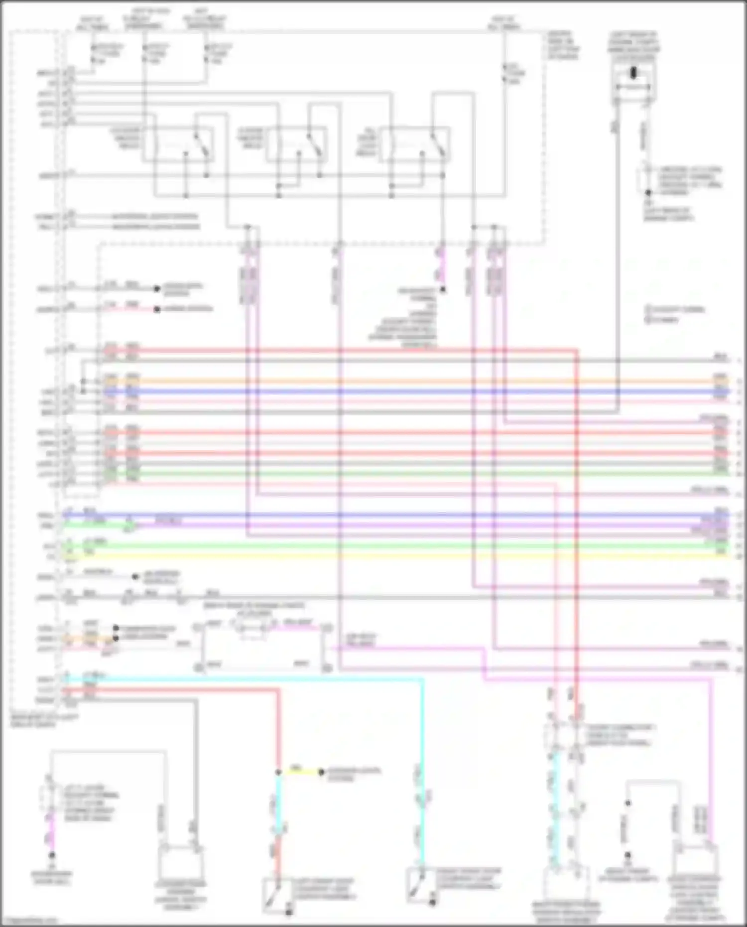Wiring diagram d door unlock relay for Lexus LS V (2017-2021) (1 of 2)