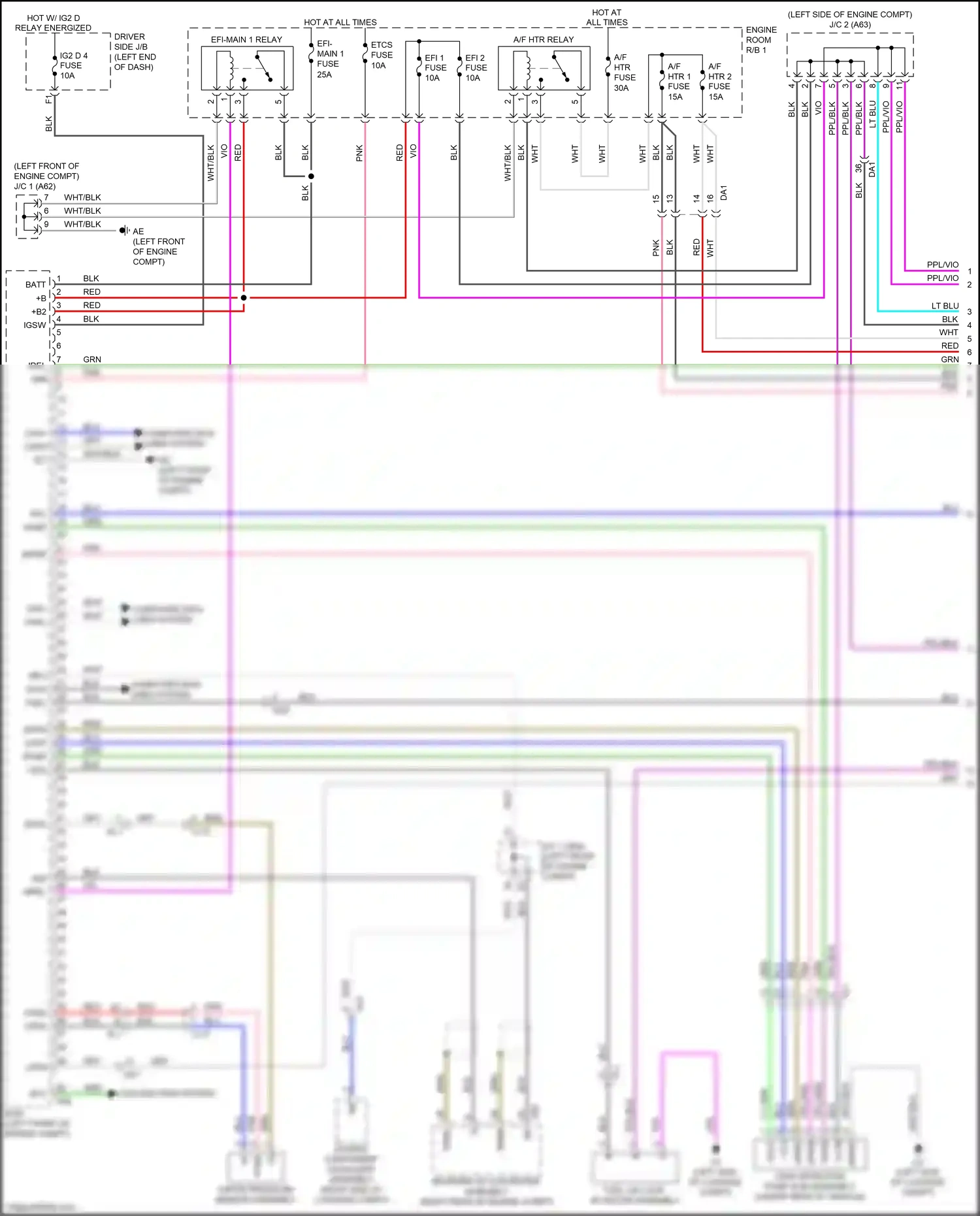 Lexus LS V (2017-2021) driver side j/b wiring diagram  (84 of 87)