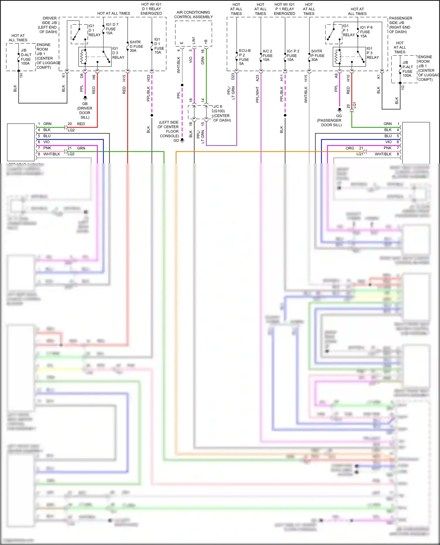 Lexus LS V (2017-2021) driver side j/b wiring diagram  (32 of 87)
