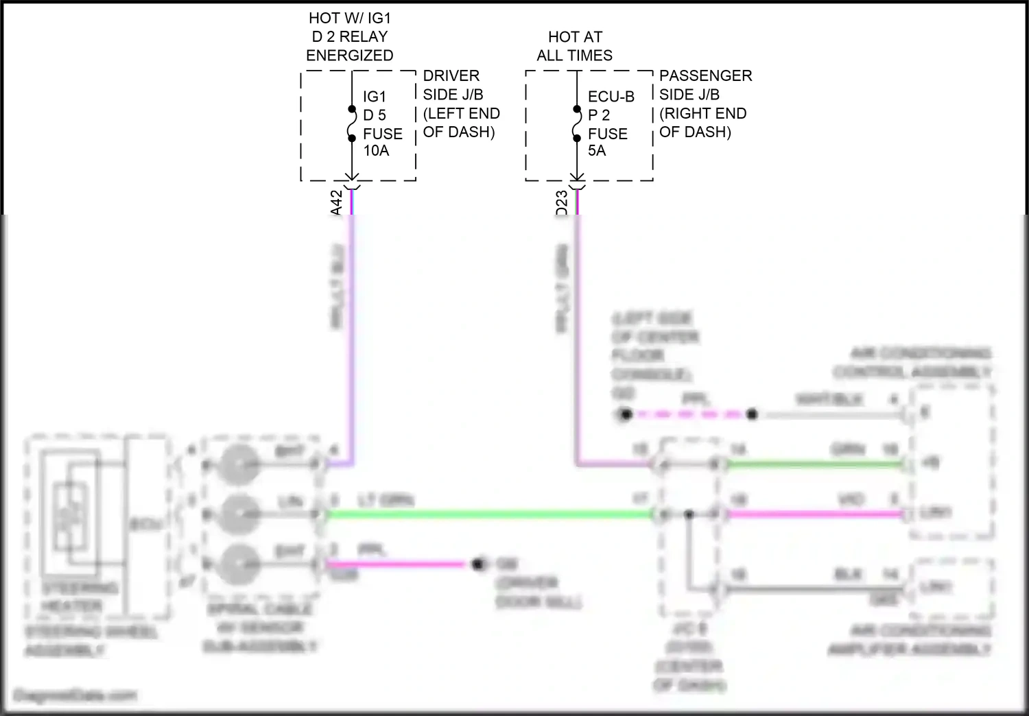 Lexus LS V (2017-2021) driver side j/b wiring diagram  (34 of 87)