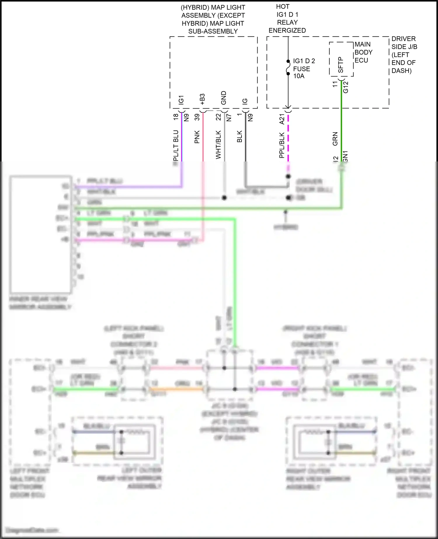 Lexus LS V (2017-2021) driver side j/b wiring diagram  (47 of 87)