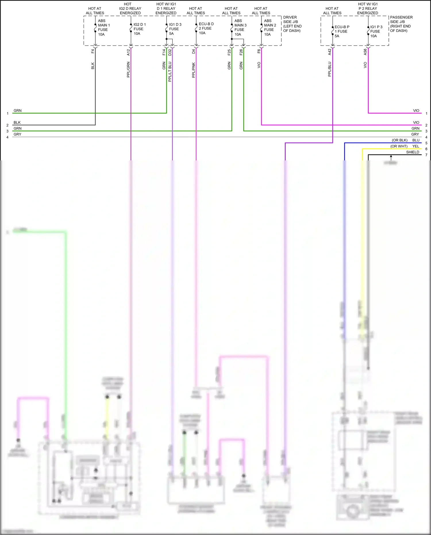 Lexus LS V (2017-2021) front steering control ecu wiring diagram  (1 of 12)