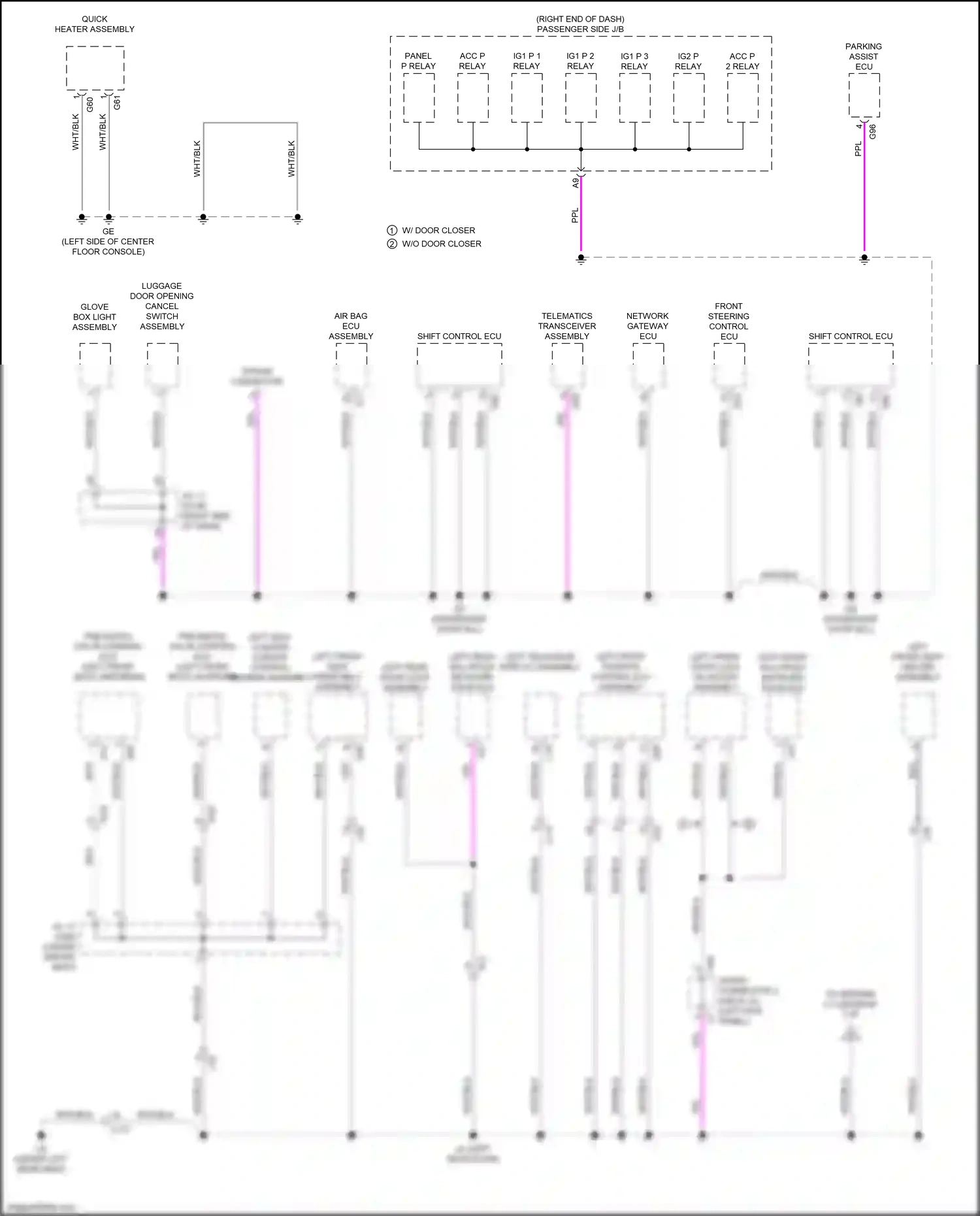 Lexus LS V (2017-2021) front steering control ecu wiring diagram  (6 of 12)