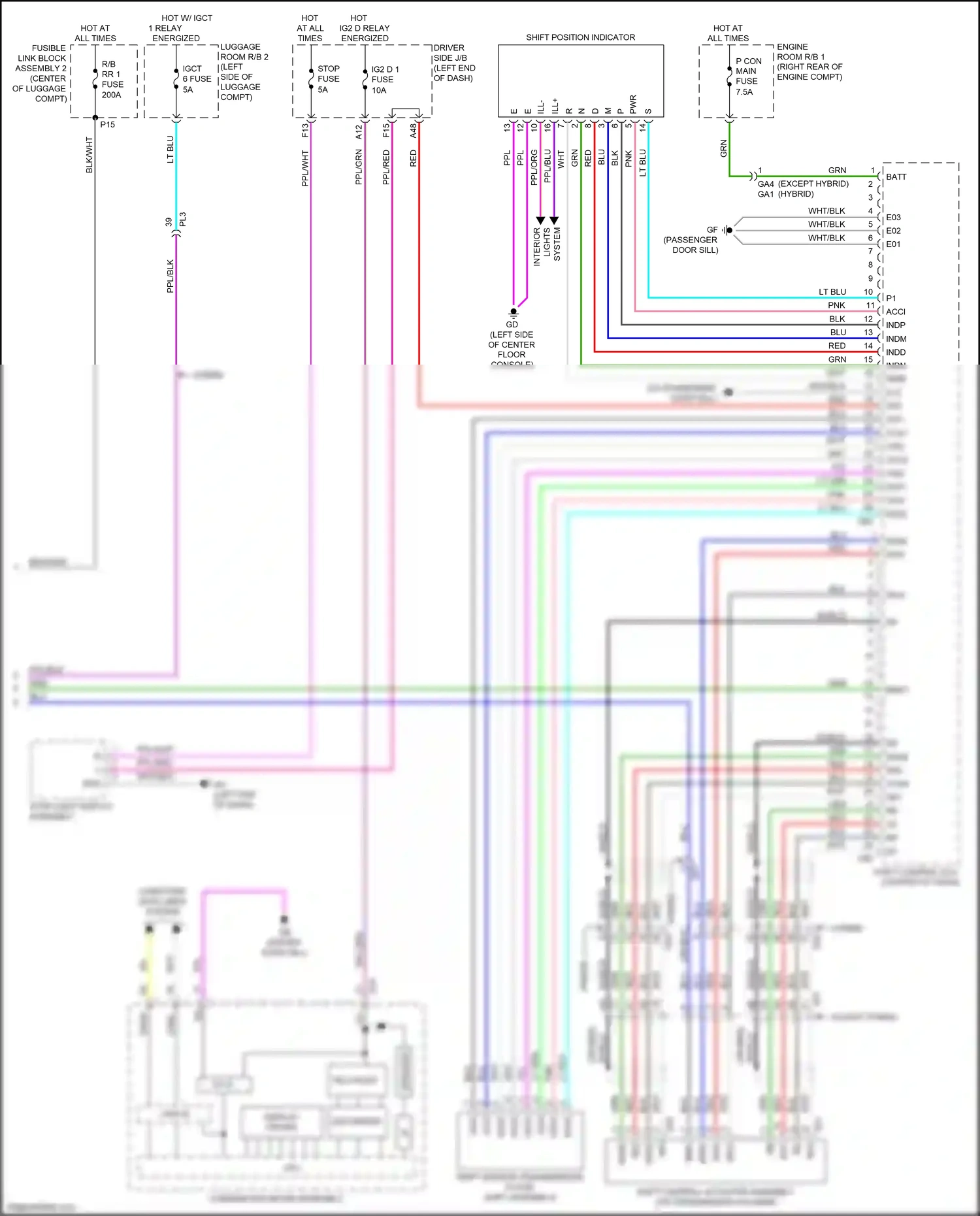 Lexus LS V (2017-2021) gry wiring diagram  (100 of 157)