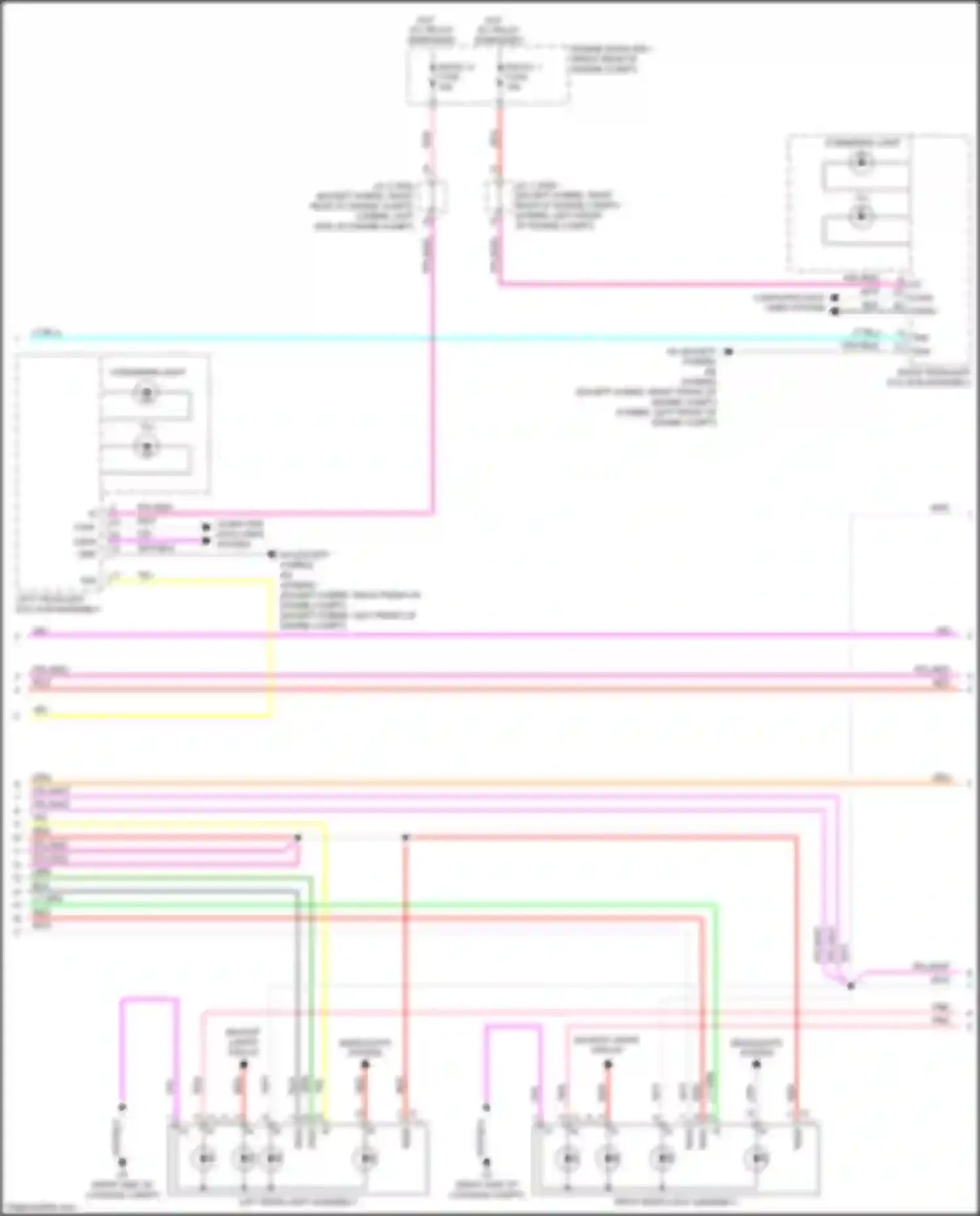Wiring diagram headlights system for Lexus LS V (2017-2021) (2 of 6)